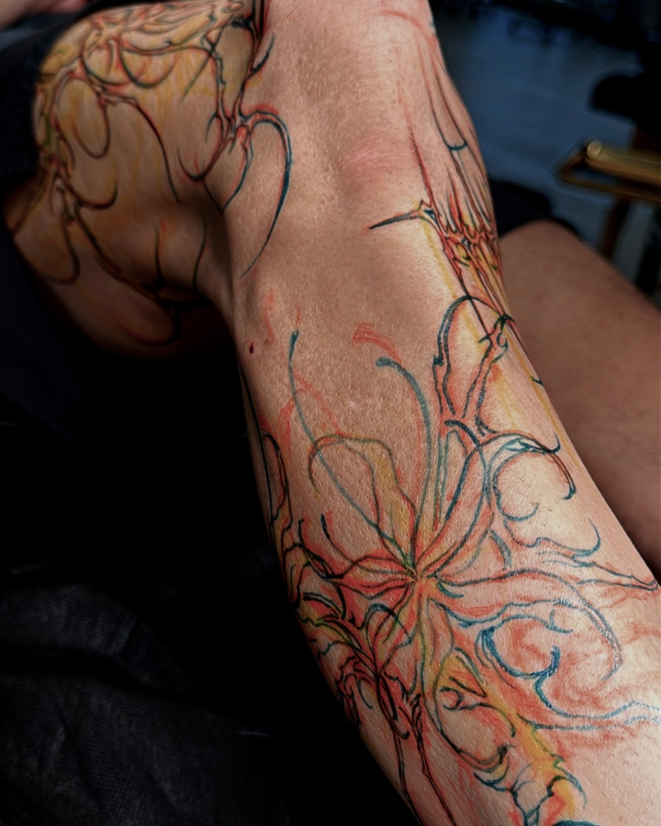 Tattoo by @grimsaintt — watercolor, new_school