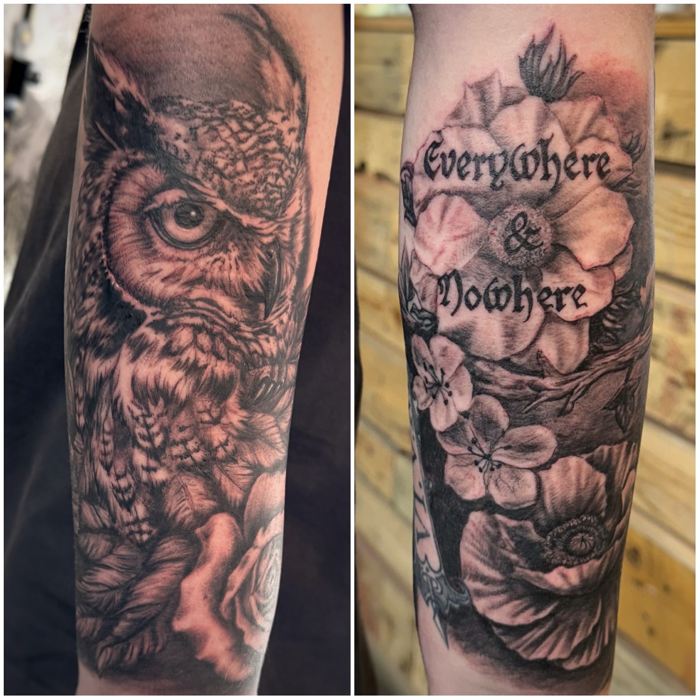 Tattoo by @emmarainetattoo — realism, black_and_grey