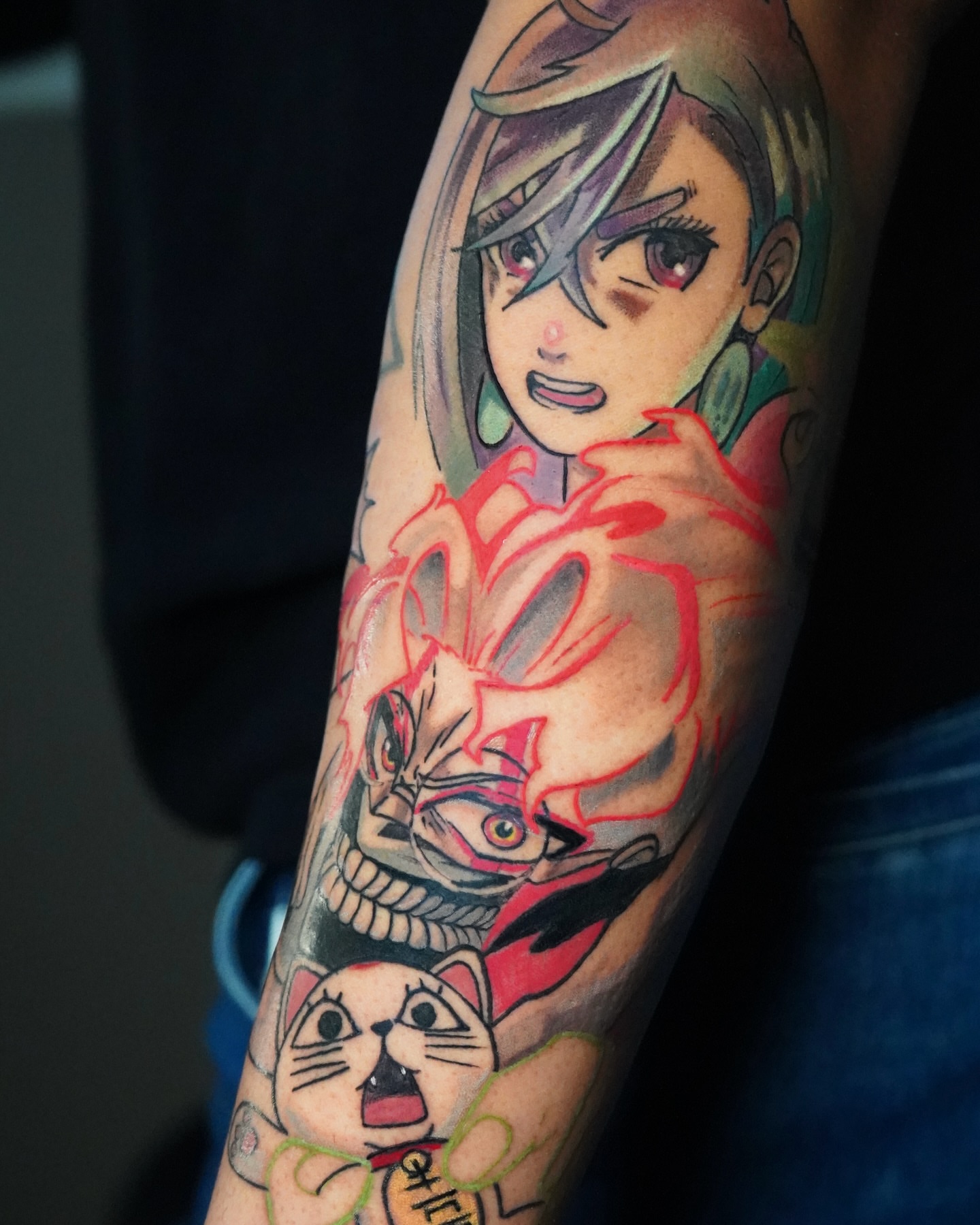 Tattoo by @blasianj.ink — anime, dotwork