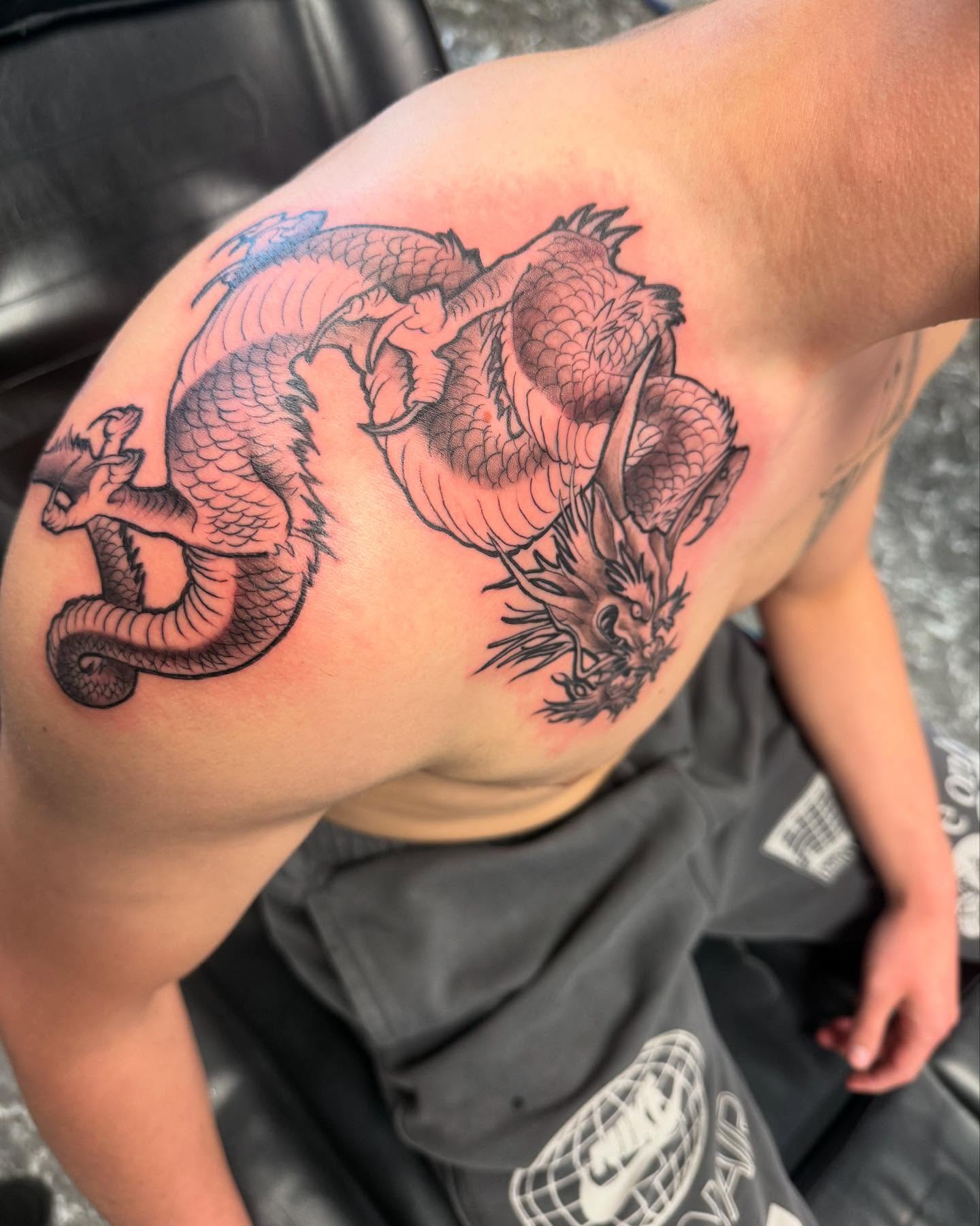 Tattoo by @scottys_ink315 — black_and_grey