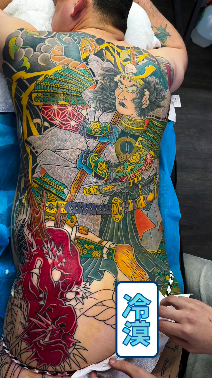 Tattoo by @tiantattooart — japanese_irezumi, black_and_grey
