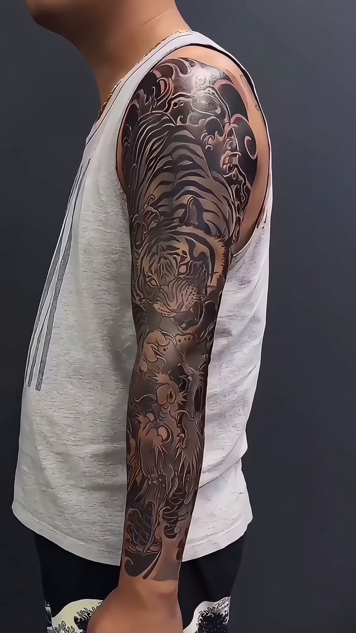 Tattoo by @tiantattooart — japanese_irezumi, black_and_grey