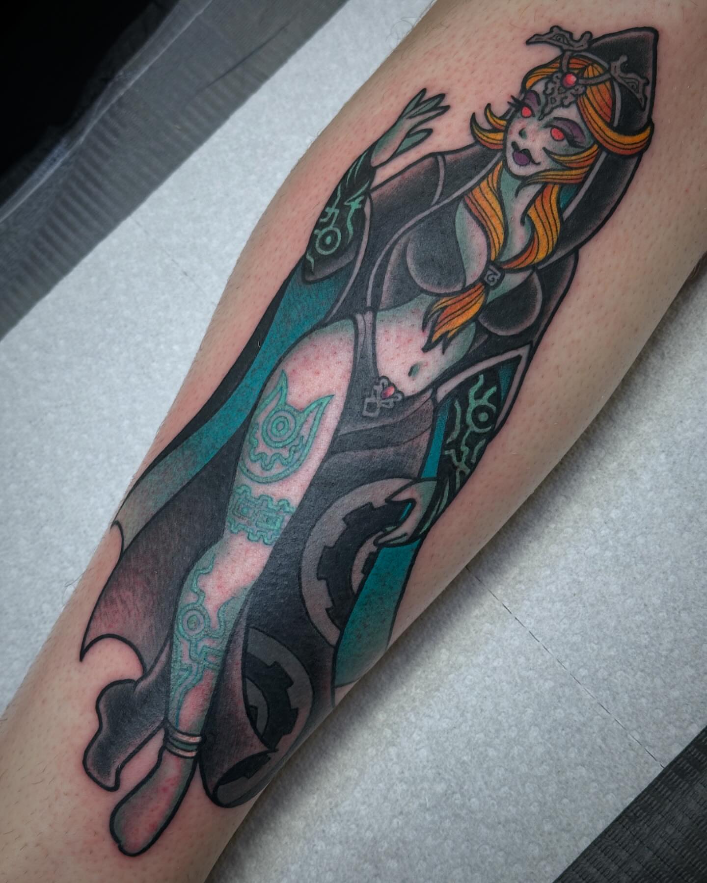 Tattoo by @ginnymarietattoos — geometric, anime