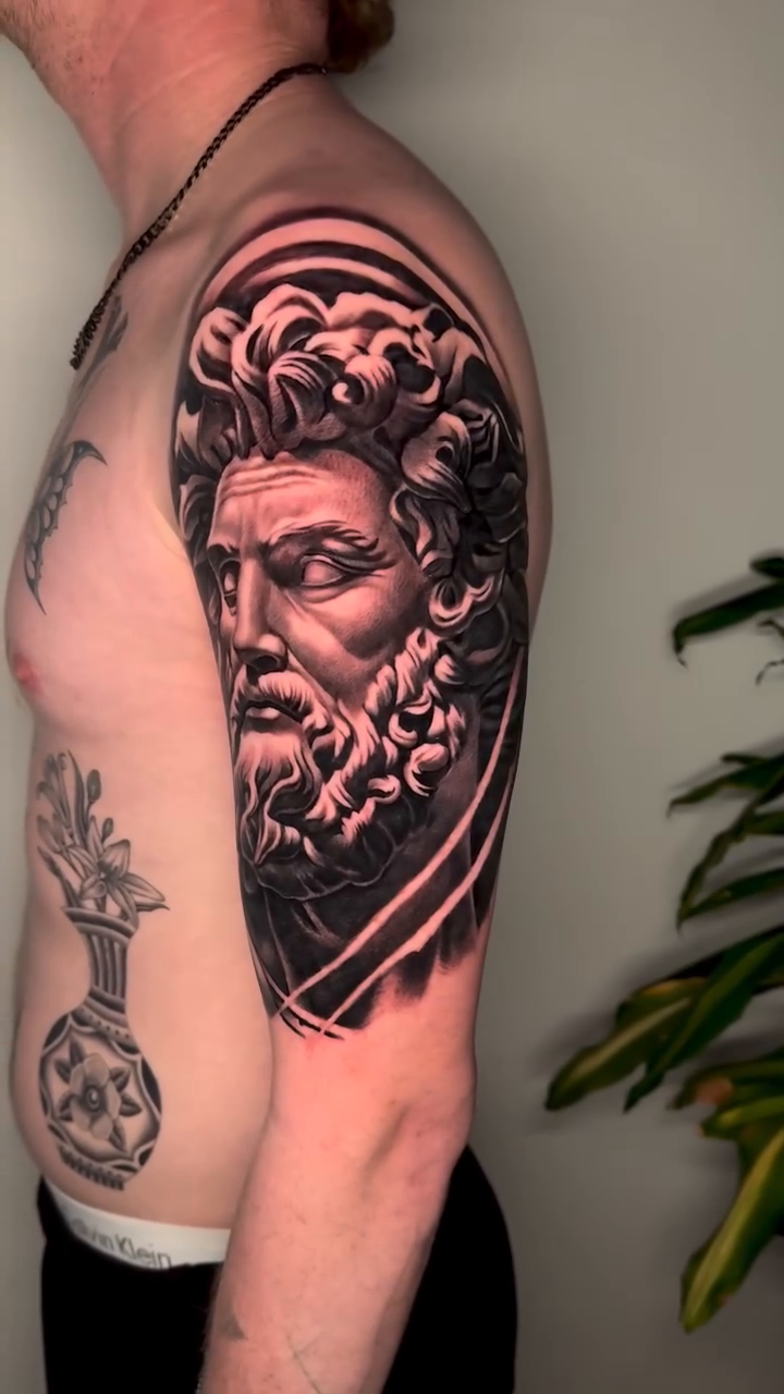 Tattoo by @nickcordovatattoos — realism, black_and_grey