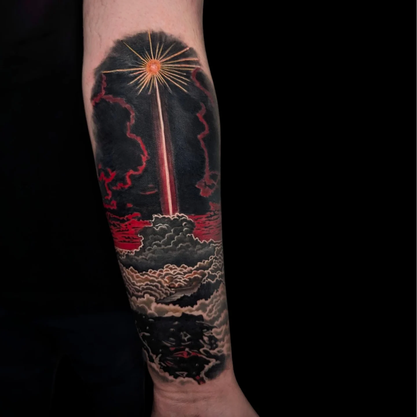 Tattoo by @abbiemorphewtattoos — dotwork, dark_realism