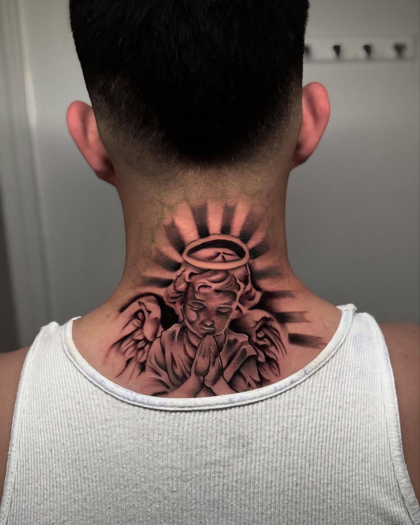 Tattoo by @payasoink402 — black_and_grey