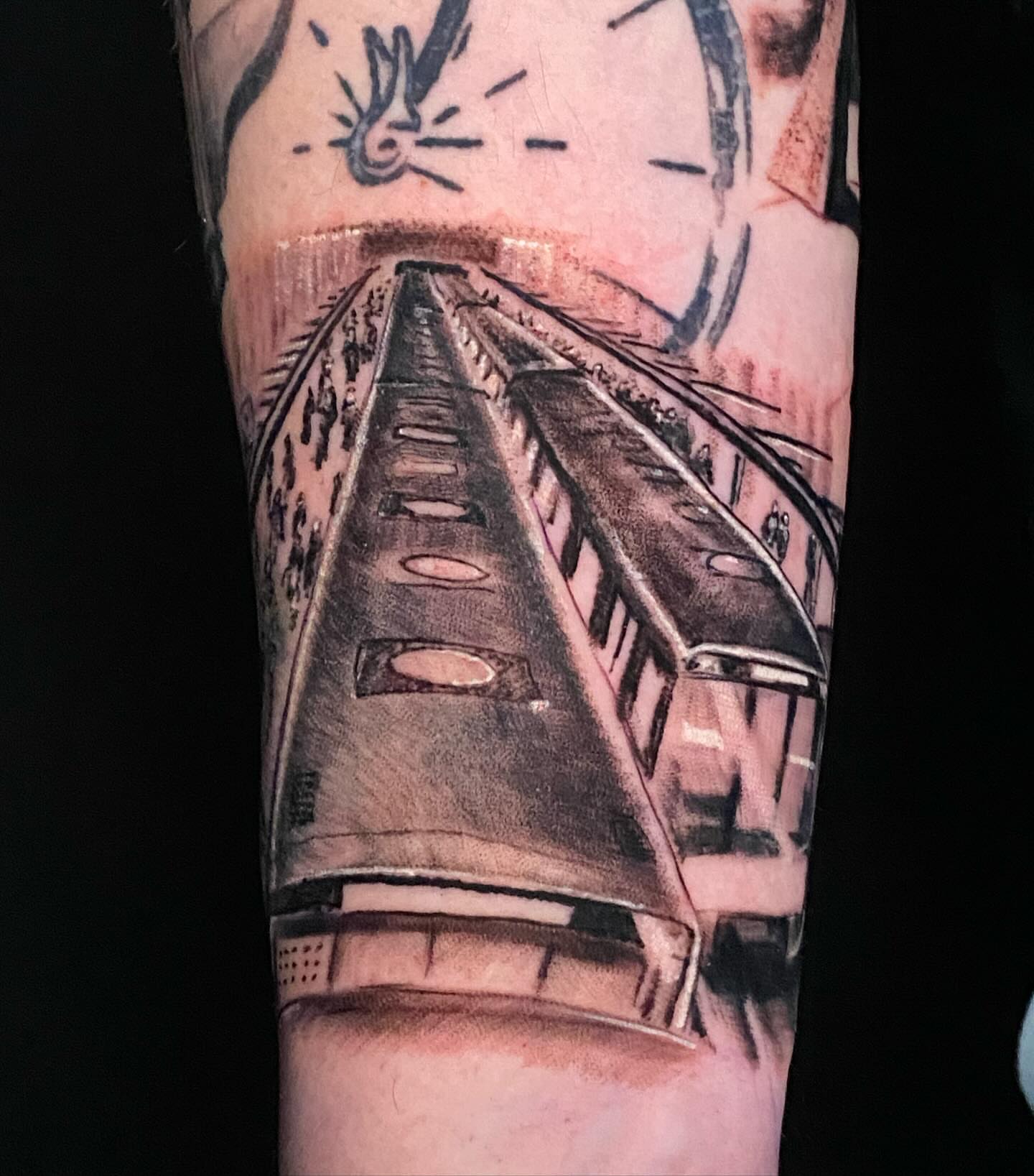 Tattoo by @mrsassy_tattoos — black_and_grey