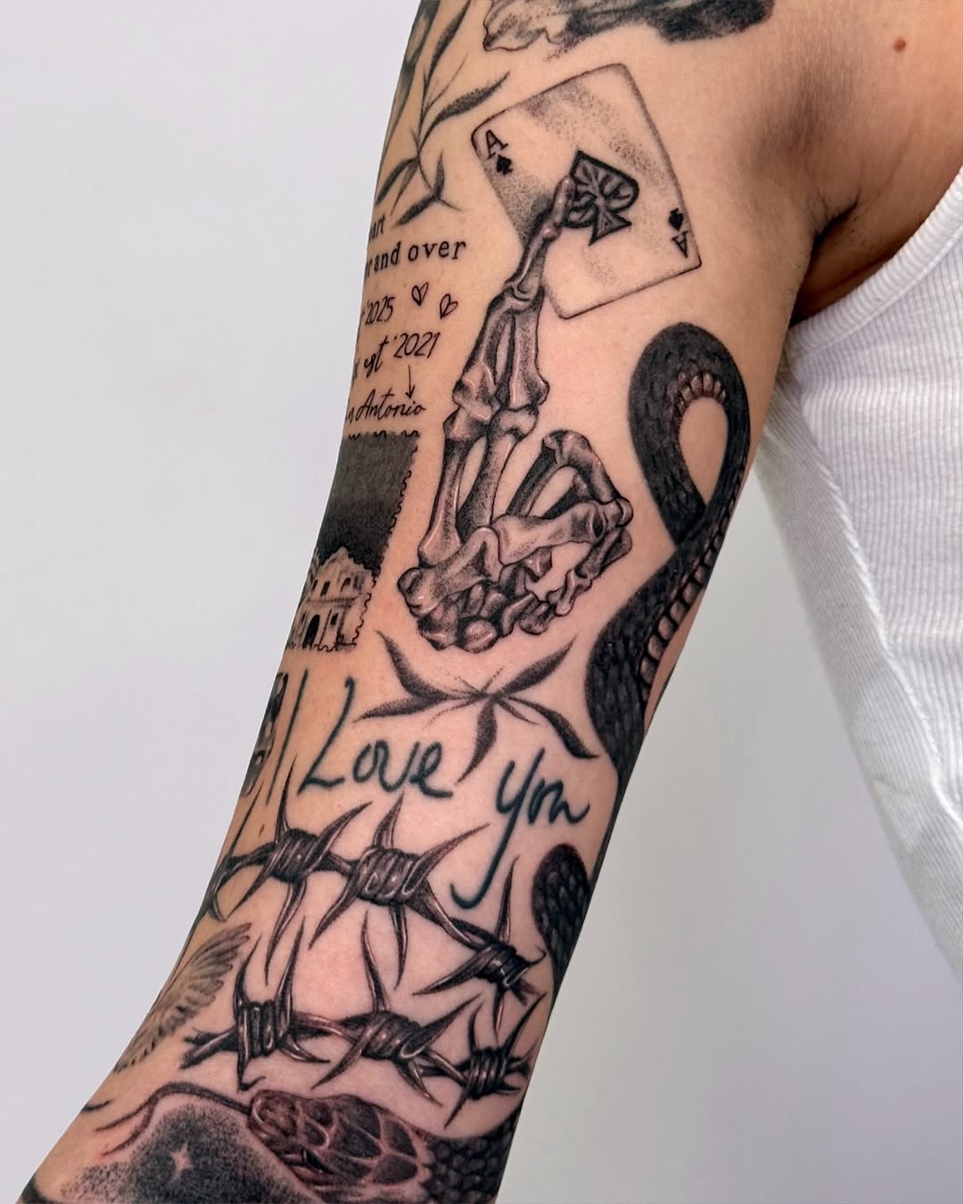 Tattoo by @ilovebluestattoos โ black_and_grey, lettering_script