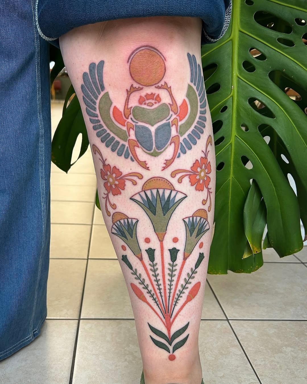 Tattoo by @bangarangtattoos — ornamental, black_and_grey