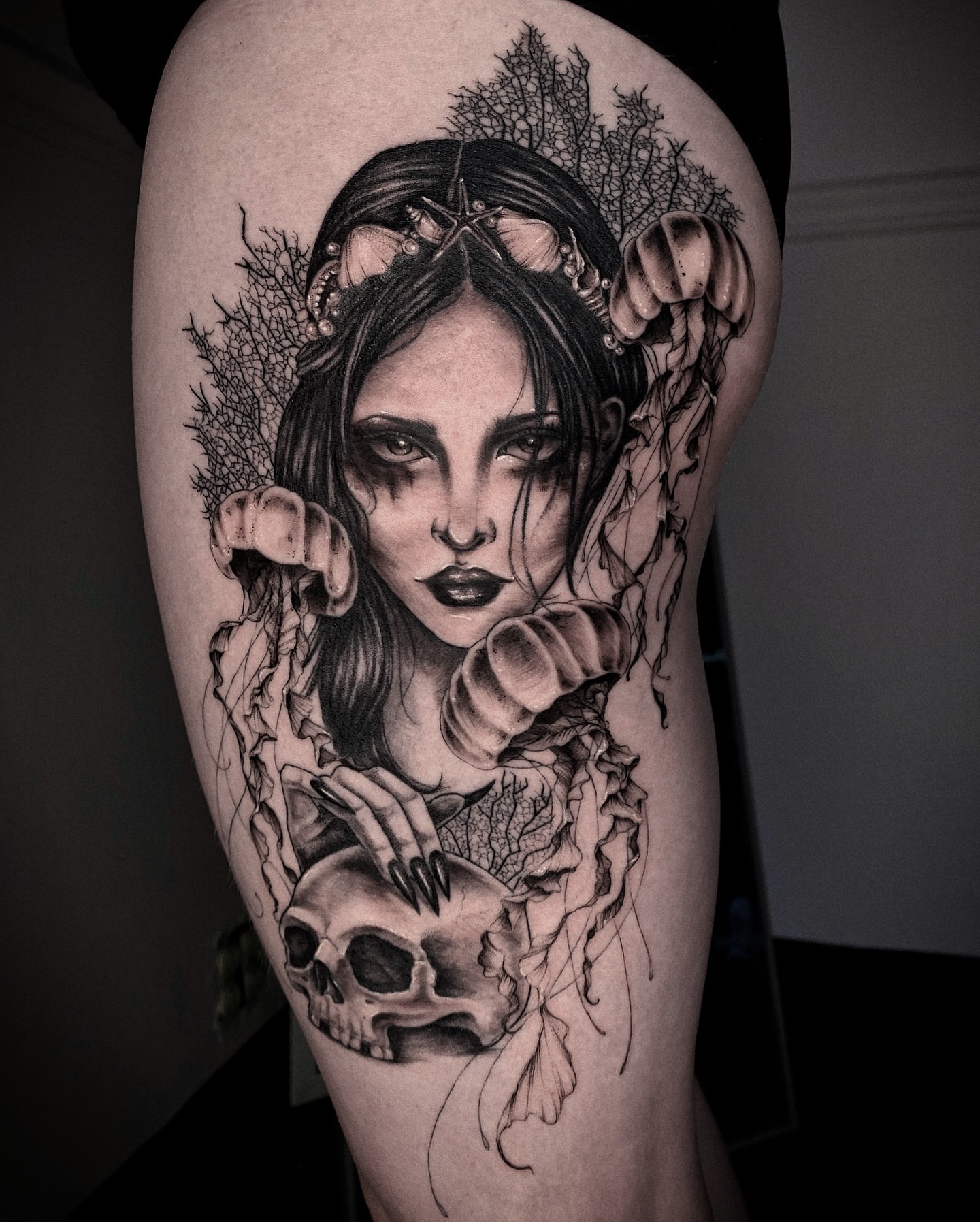 Tattoo by @jenpetronella — black_and_grey, realism