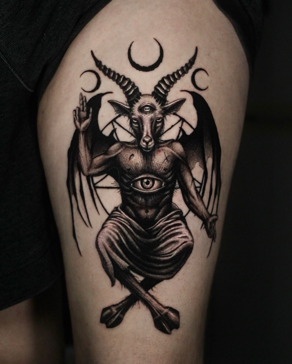 Tattoo by @h.black_ink — black_and_grey, dark_realism