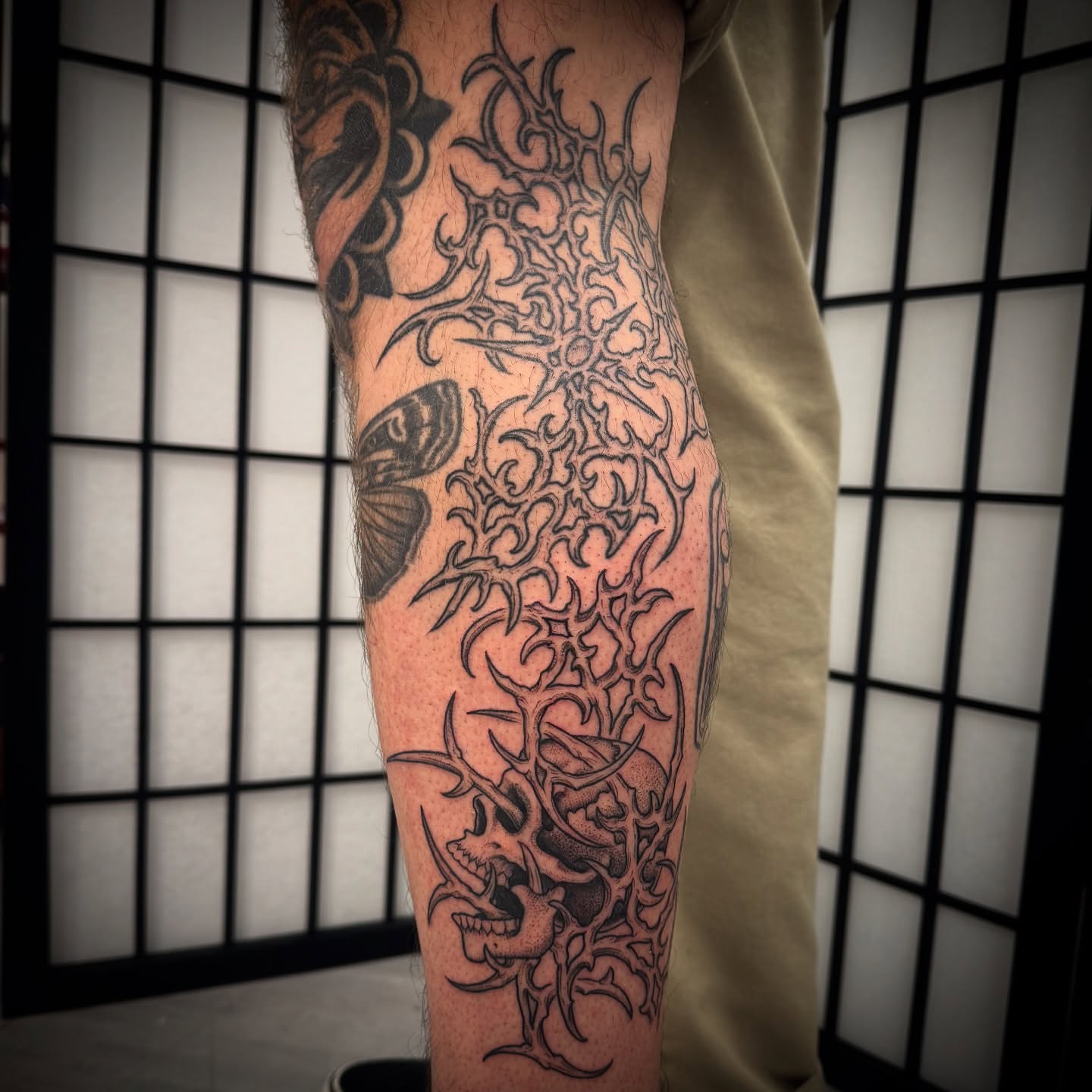 Tattoo by @blackworkboston — black_and_grey, tribal
