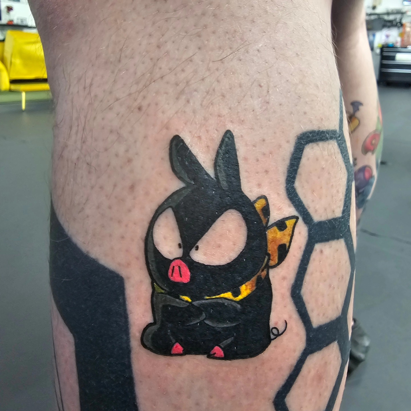 Tattoo by @evandobetattooin — dotwork, anime
