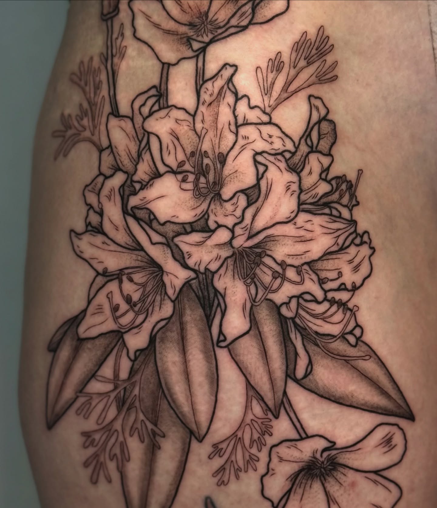 Tattoo by @flynncoooper — black_and_grey, realism