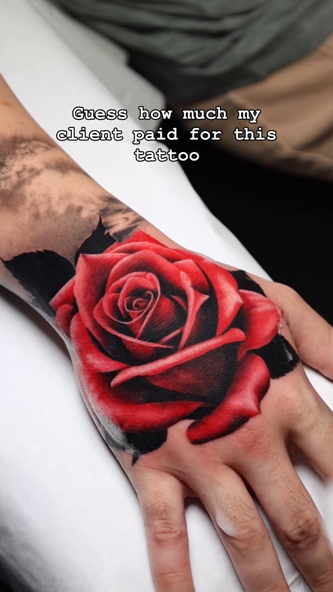 Rose realism tattoo by Leah Ross