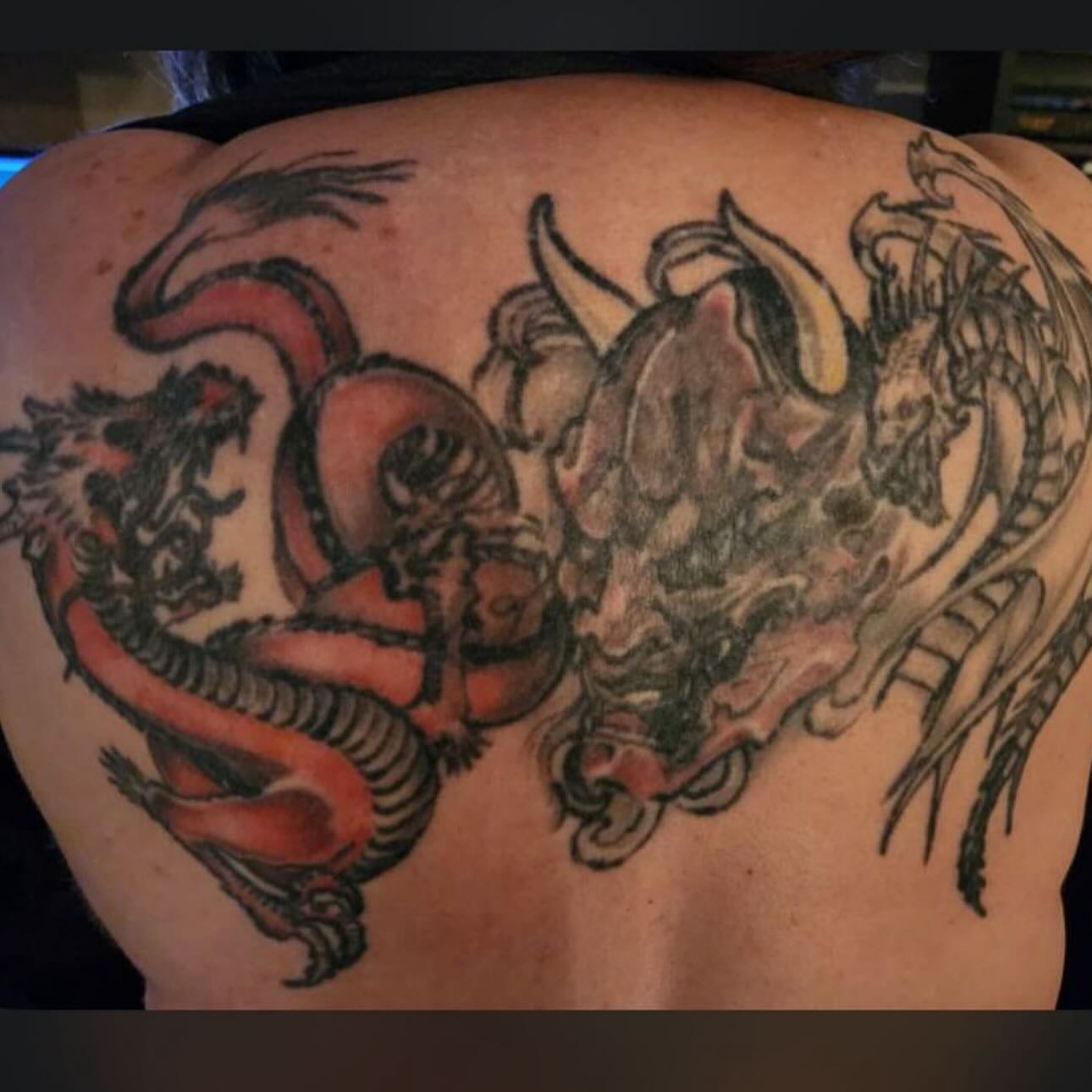 Dragon japanese irezumi tattoo on the back by James Boag