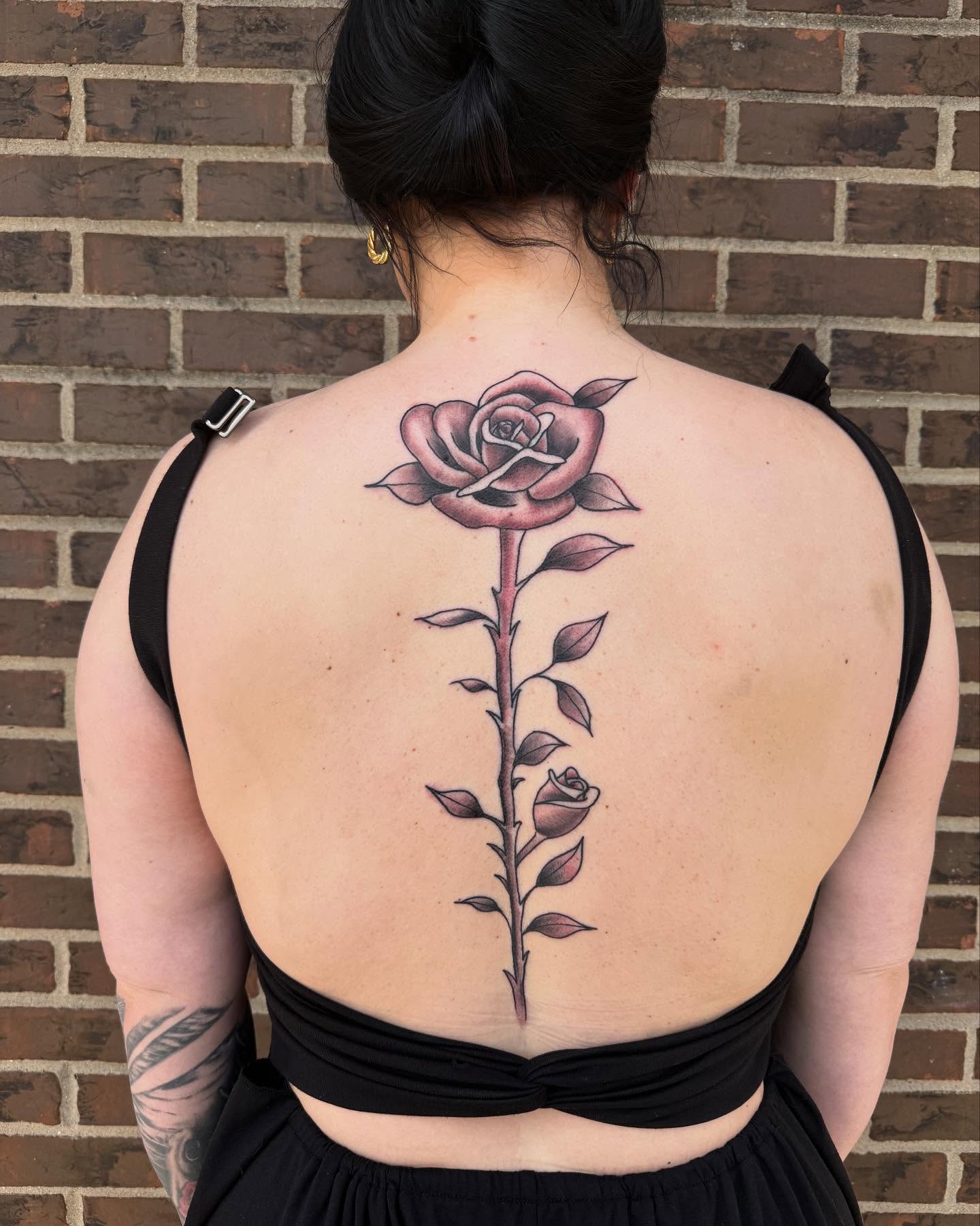 Tattoo by @thestraytats — black_and_grey
