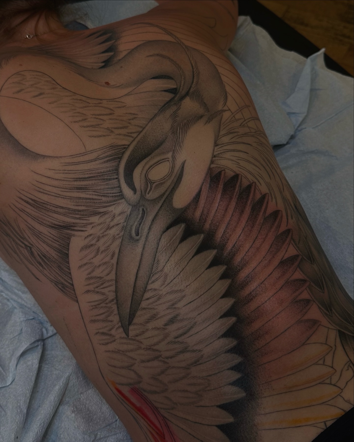 Bird realism tattoo on the shoulder by Адріянна Стабс 🇺🇦, New York, New York