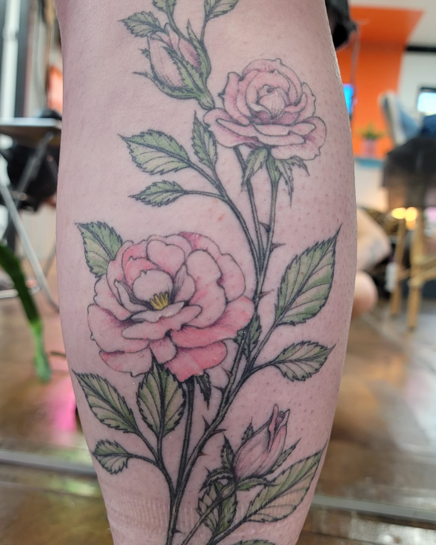 Roses realism tattoo on the forearm by Keith Countryman, Fort Worth, Texas