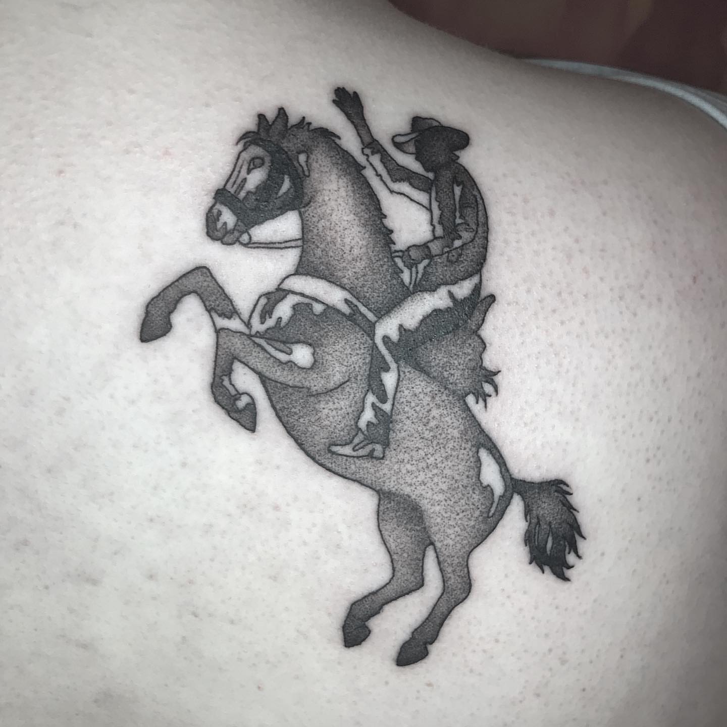Tattoo by @raineydaytattoos — dotwork