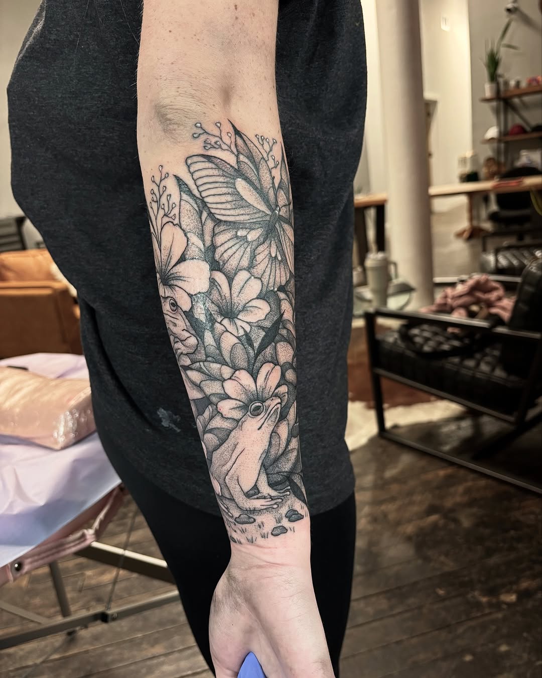 Tattoo by @that.tattoo.vampire — black_and_grey, dotwork