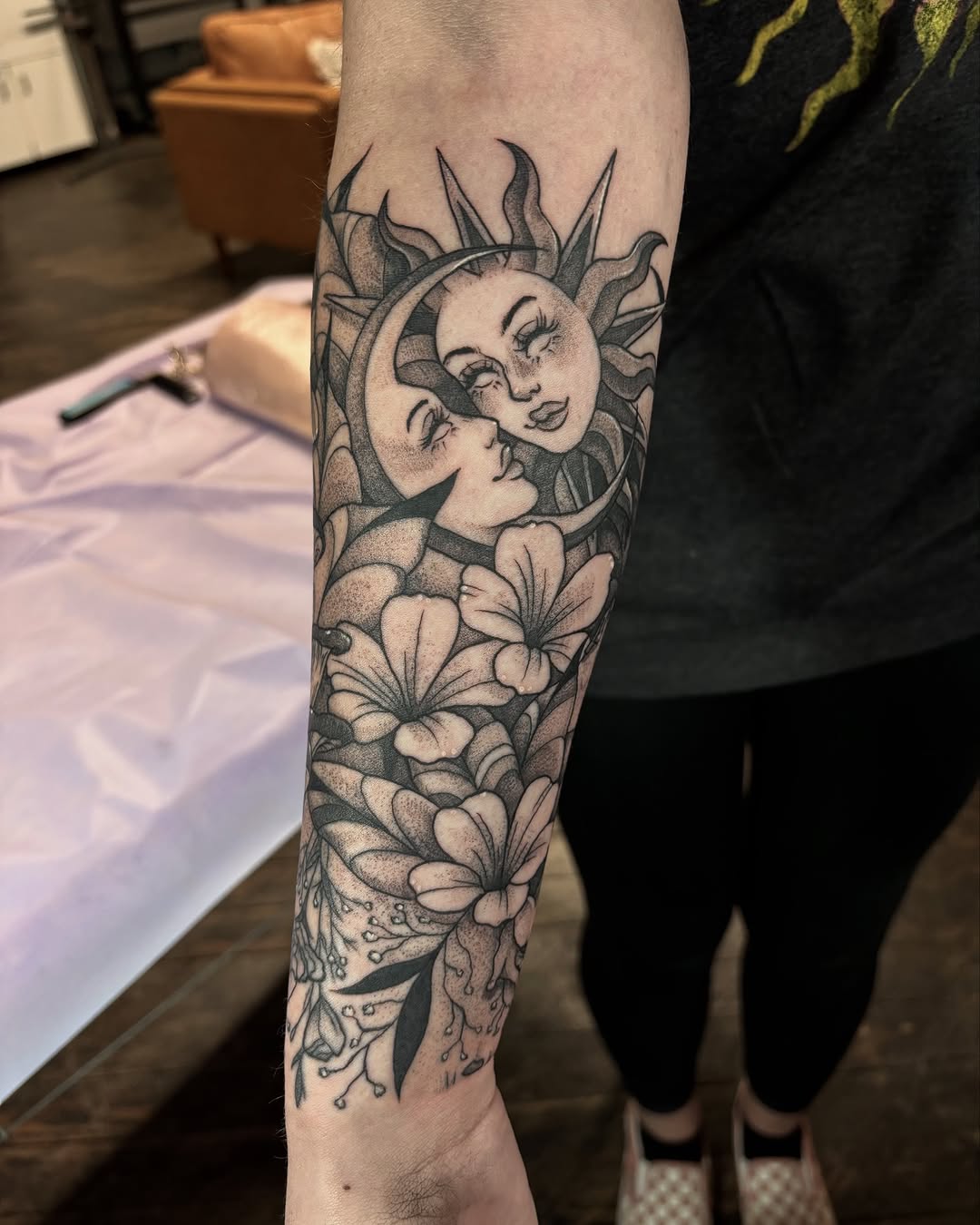 Tattoo by @that.tattoo.vampire — black_and_grey, dotwork