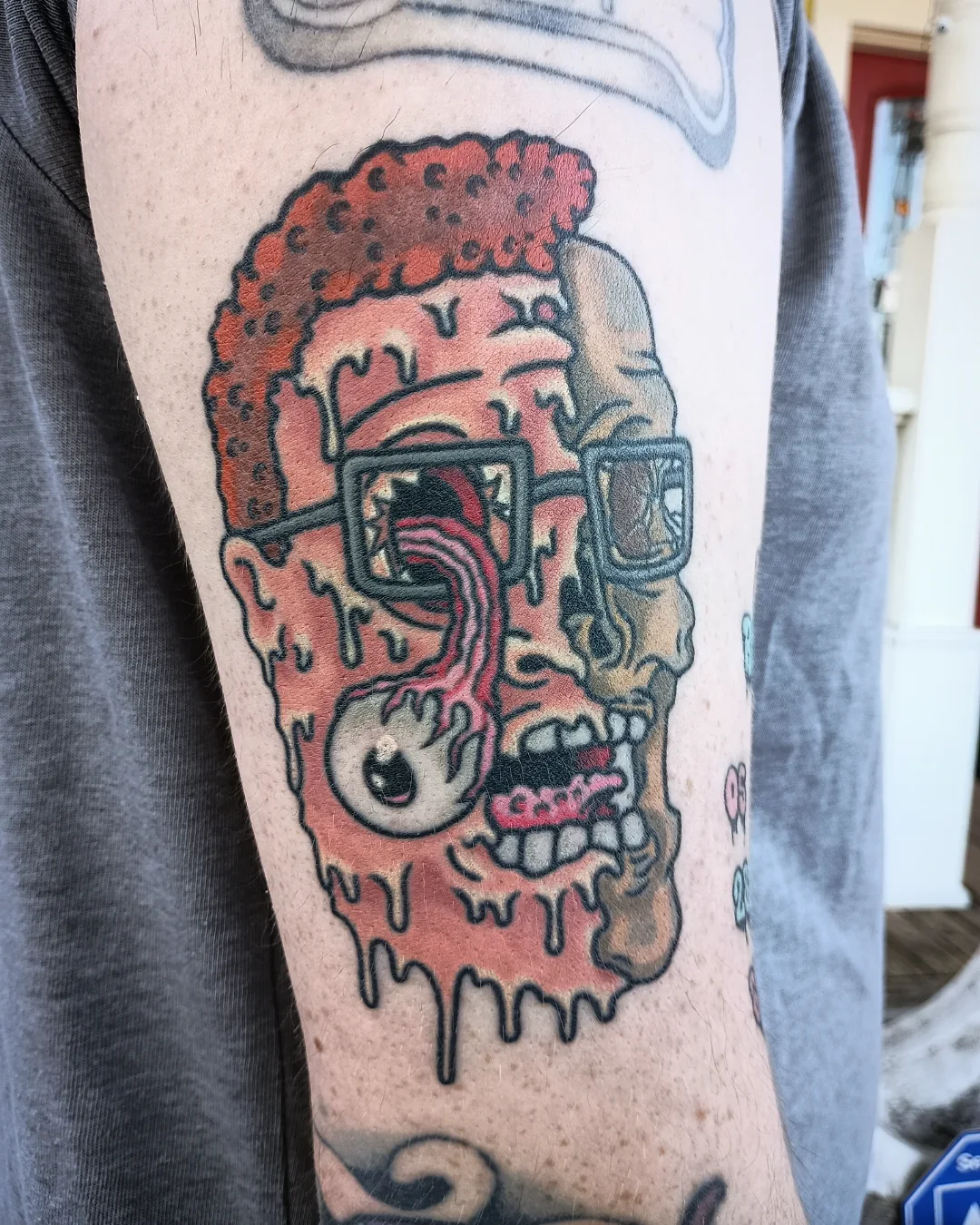 Tattoo by @mister_perks — american_traditional, dotwork
