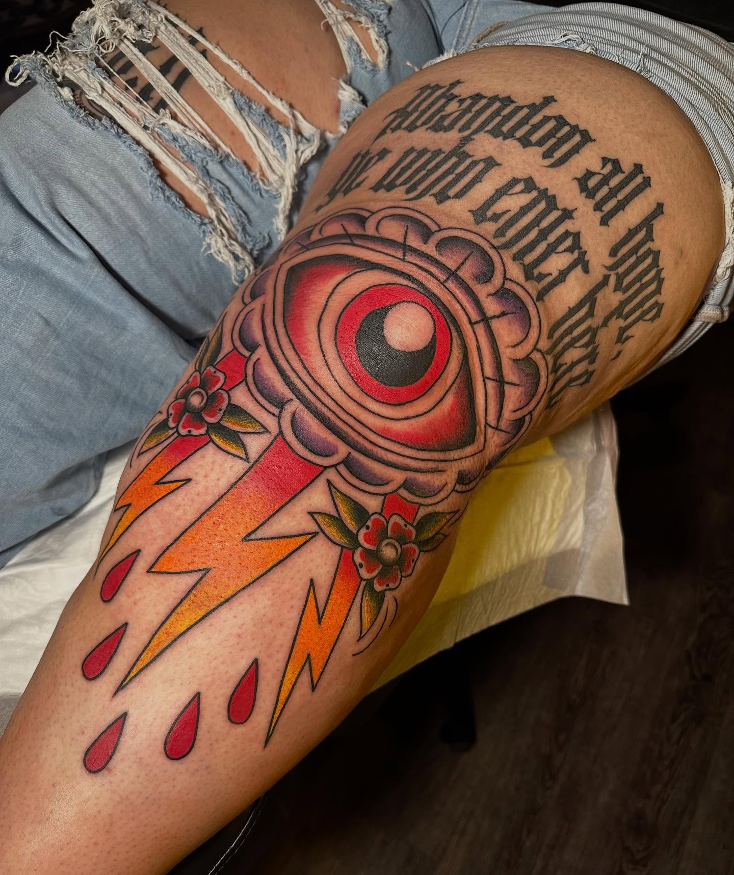 Tattoo by @jennitattoo โ american_traditional, lettering_script