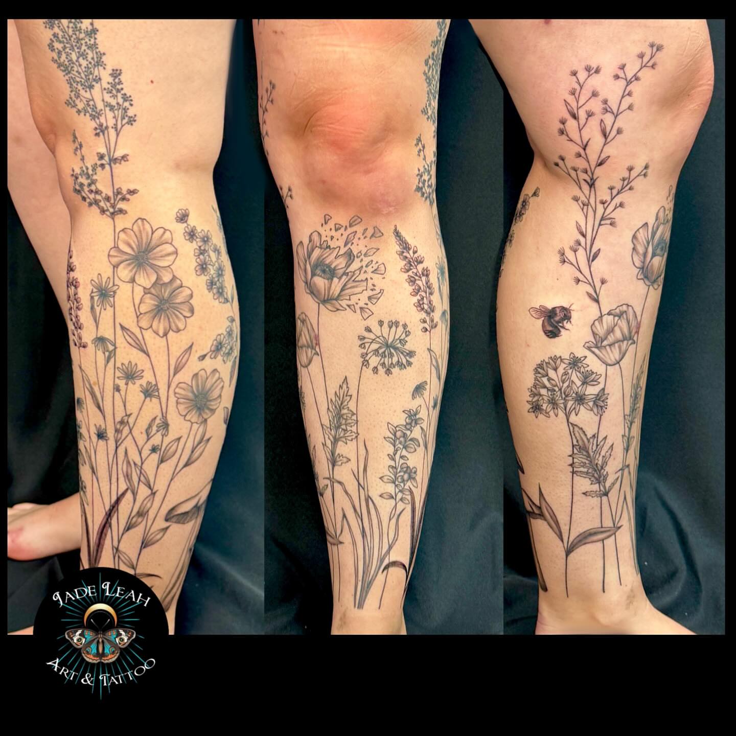 Tattoo by @jadeleah.artandtattoo β black_and_grey