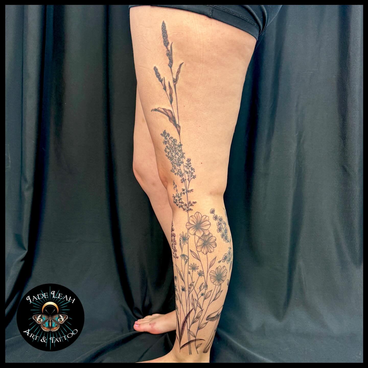 Tattoo by @jadeleah.artandtattoo β black_and_grey