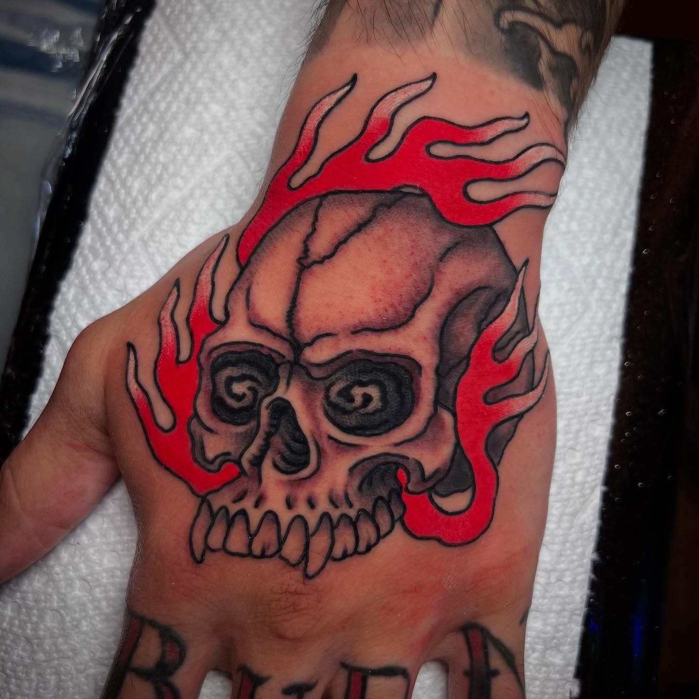 Tattoo by @tattoosbybarron — american_traditional, black_and_grey