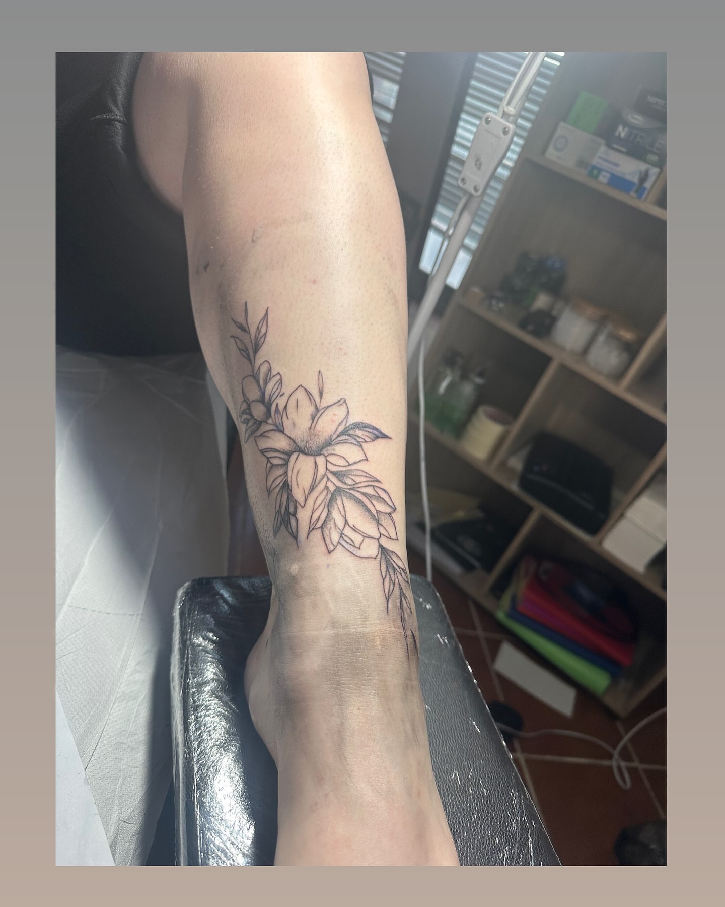 Tattoo by @_therosetattoo_ — black_and_grey