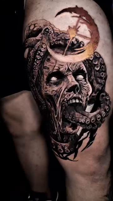 Tattoo by @pango_tattoo — dark_realism, black_and_grey
