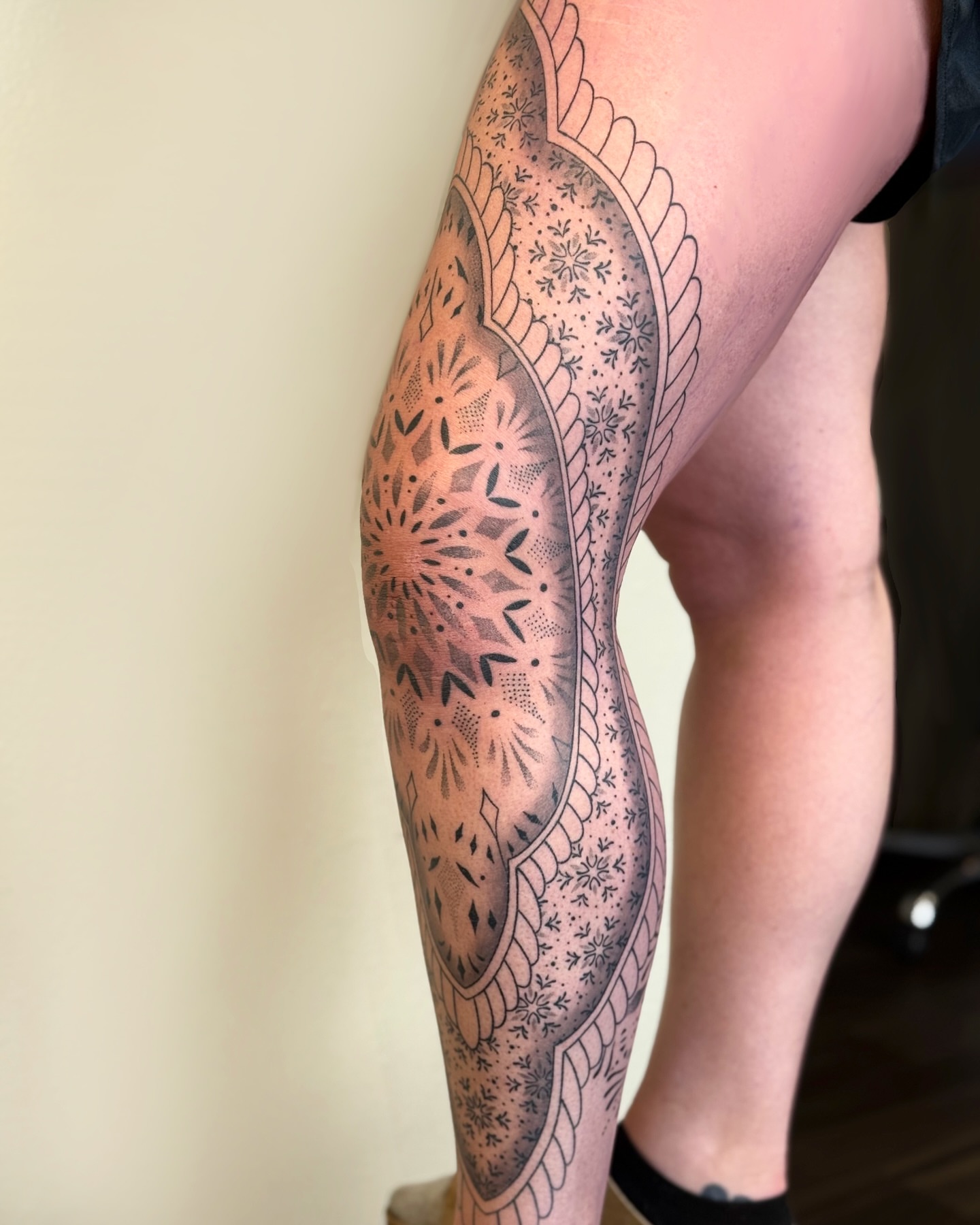 Tattoo by @lucidinceptions — dotwork, geometric