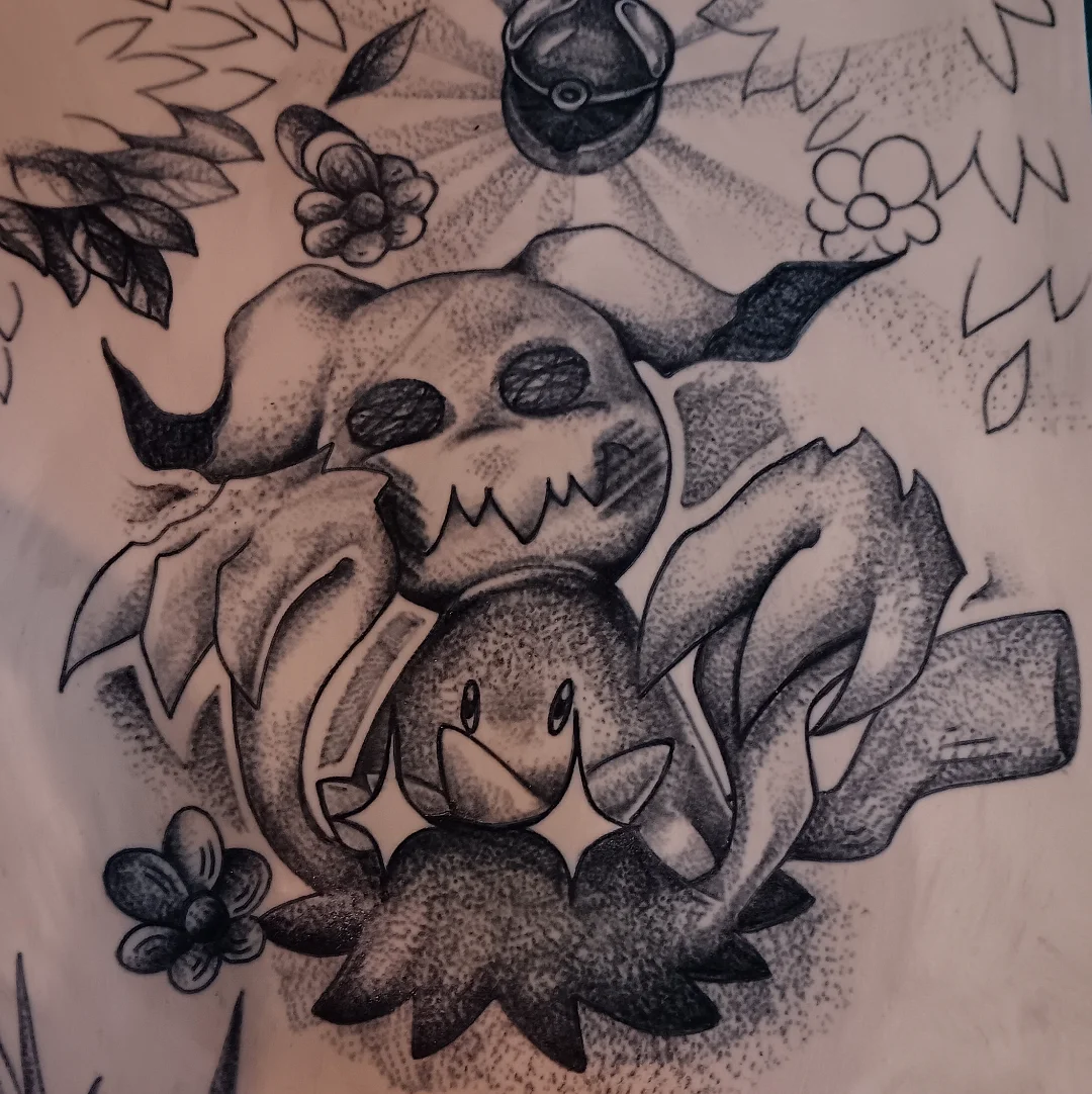 Tattoo by @johnnyloudertattoo — dotwork, dark_realism