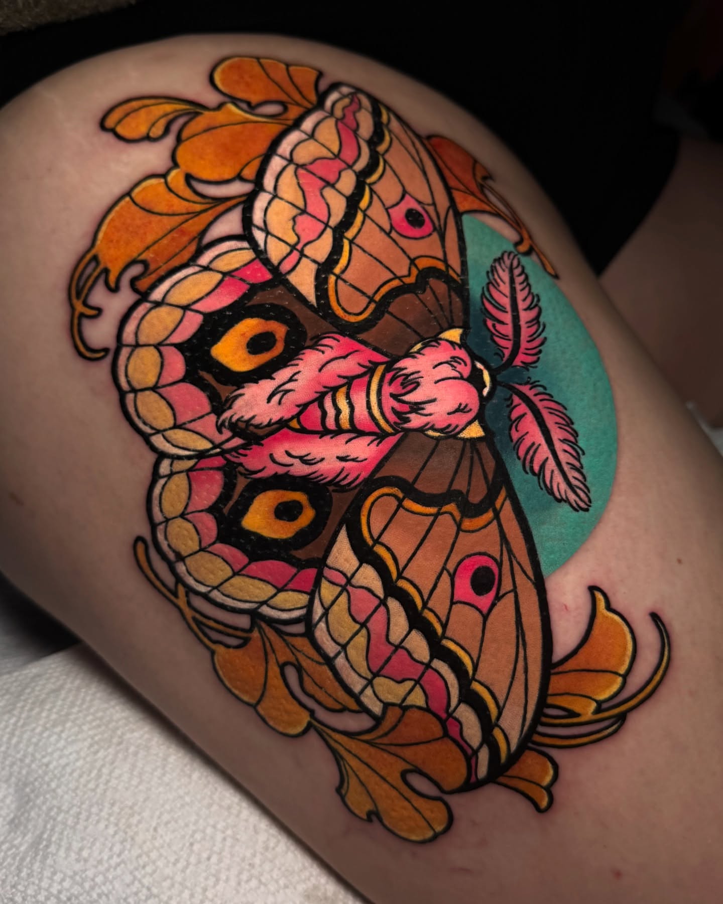 Koi fish American traditional tattoo on the thigh by ✣ ᴛɪᴀʀᴀ ɢᴏʀᴅᴏɴ ✣ video games