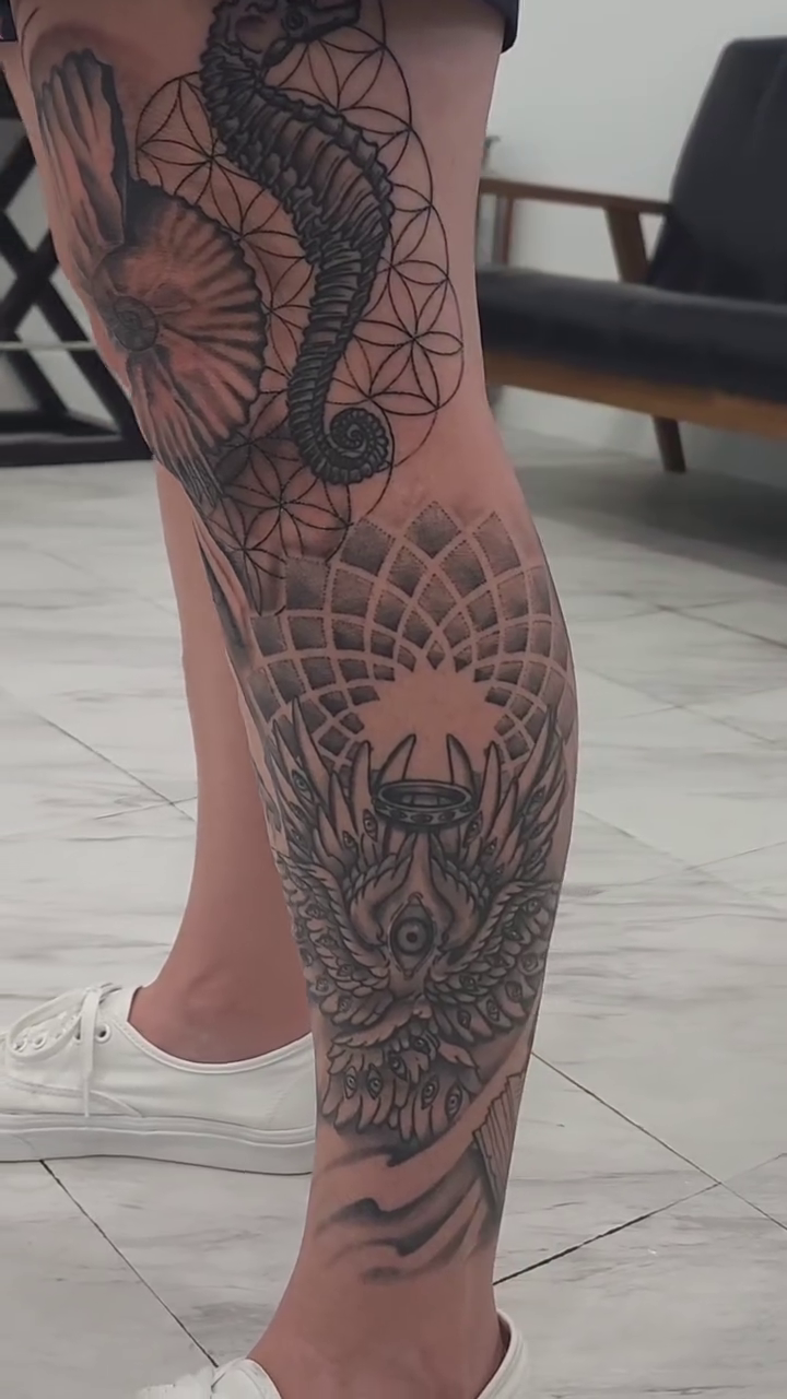 Tattoo by @htx_herc — japanese_irezumi, black_and_grey