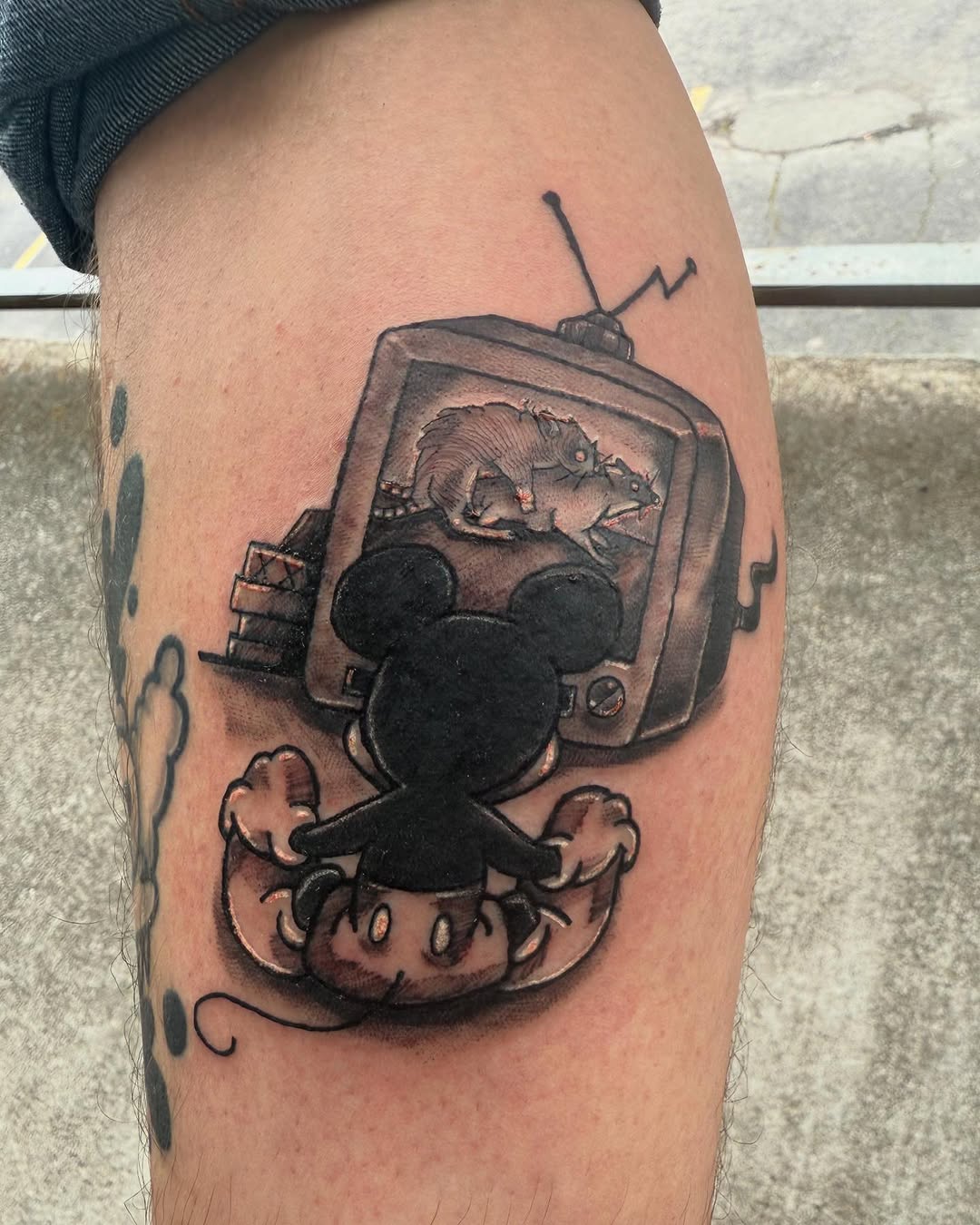 Tattoo by @skunk_punk_ink — black_and_grey, realism