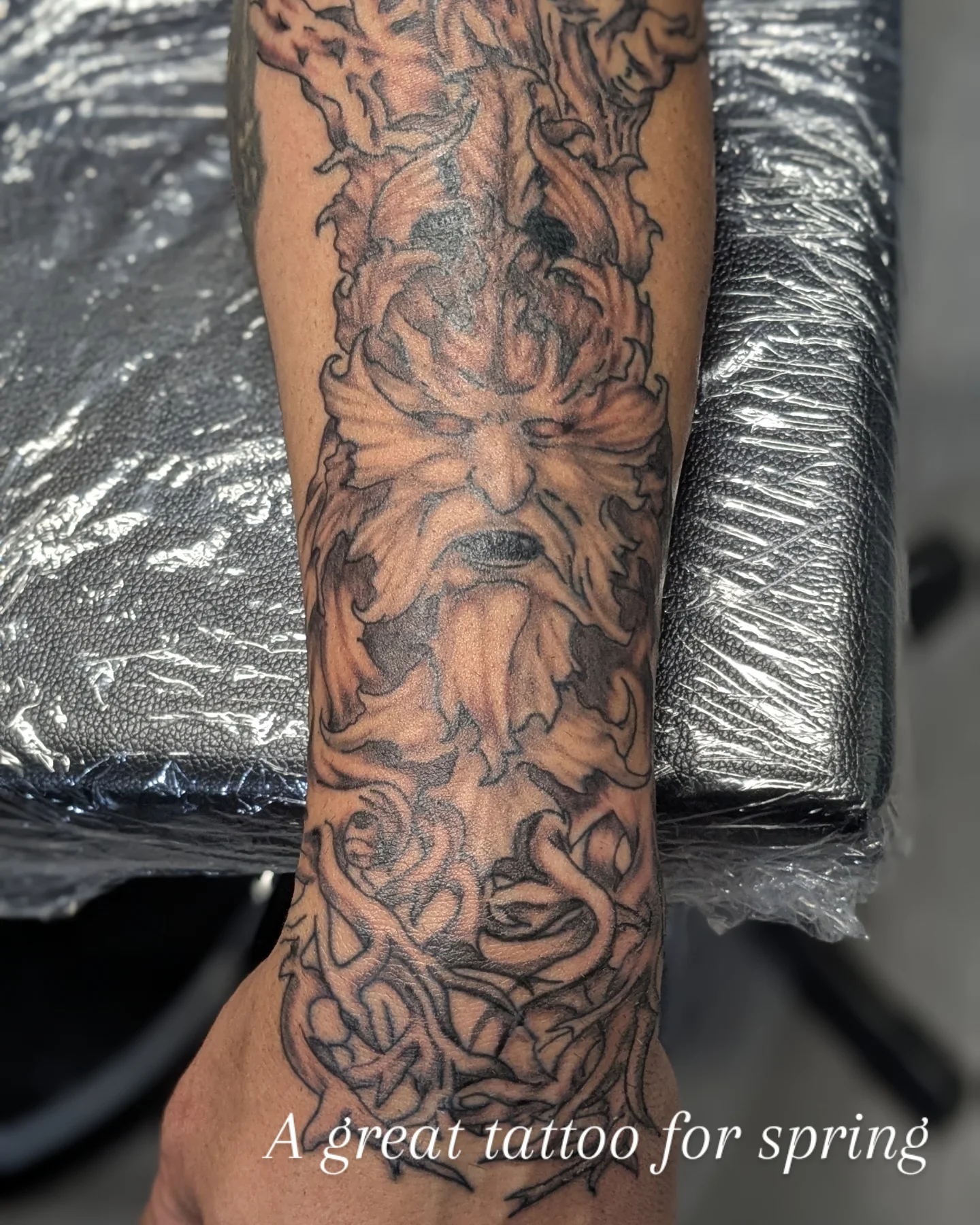 Tattoo by @andrennasparlor — black_and_grey, realism