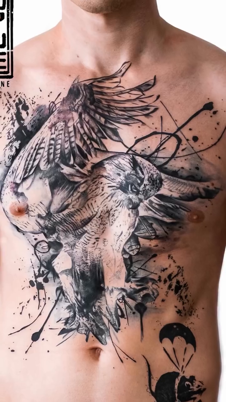 Tattoo by @supremedrone — black_and_grey, realism