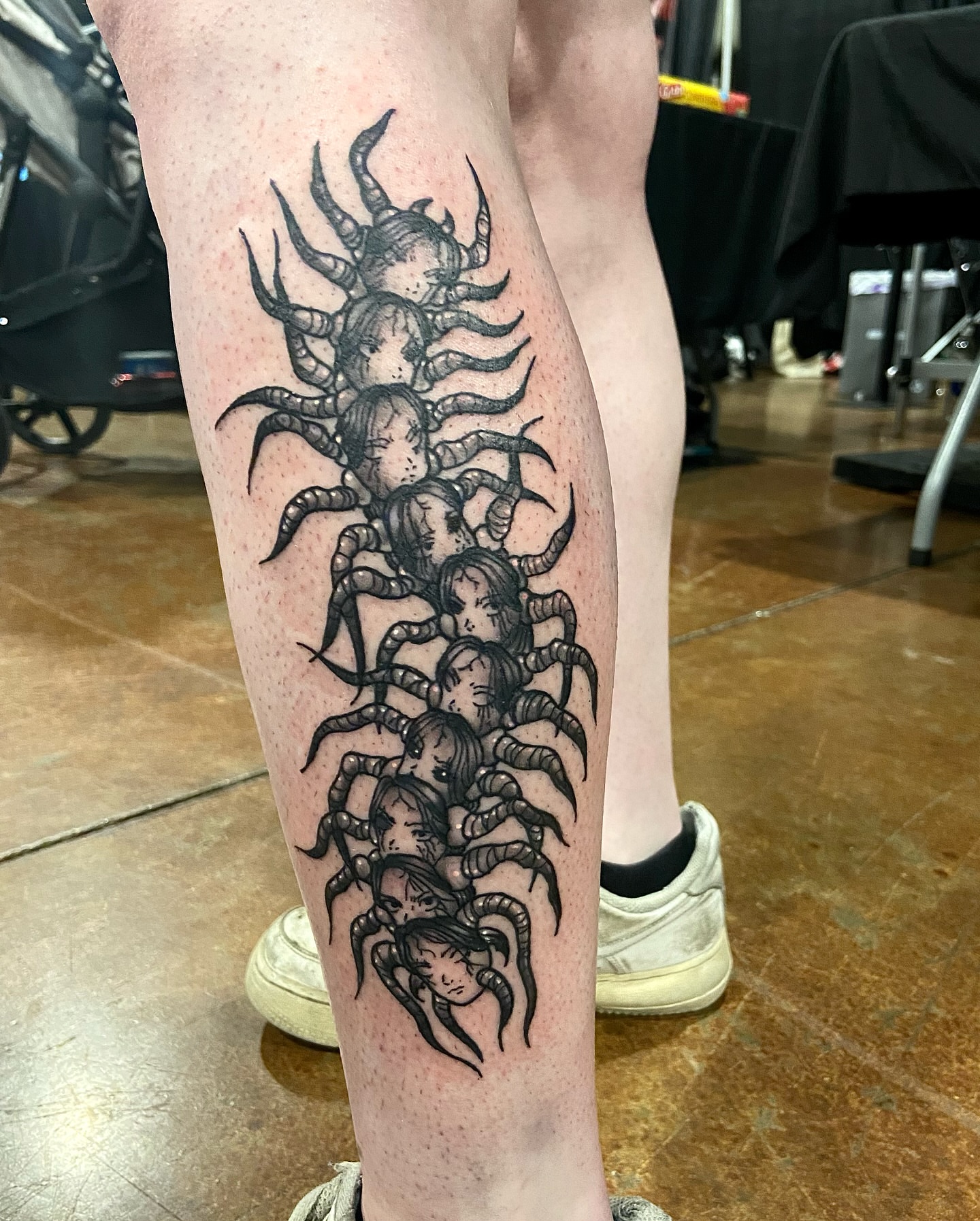 Tattoo by @coltrain_45 — black_and_grey