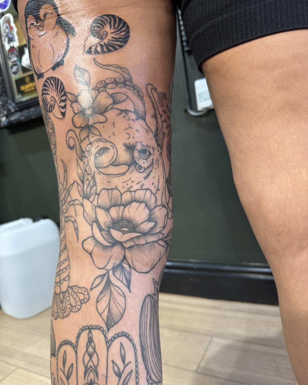 Tattoo by @gchlo123 — dotwork, black_and_grey