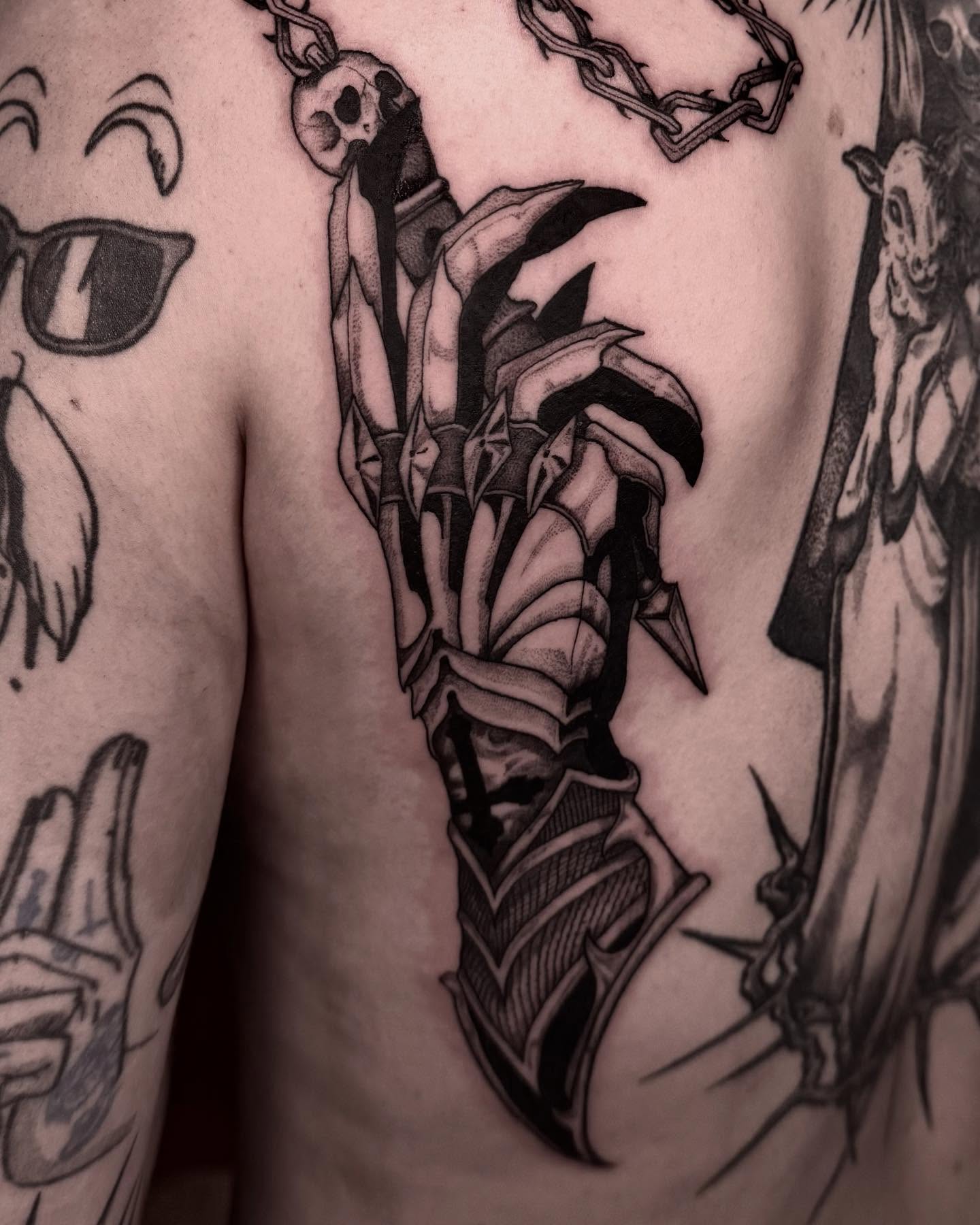 Tattoo by @korztattoo โ black_and_grey