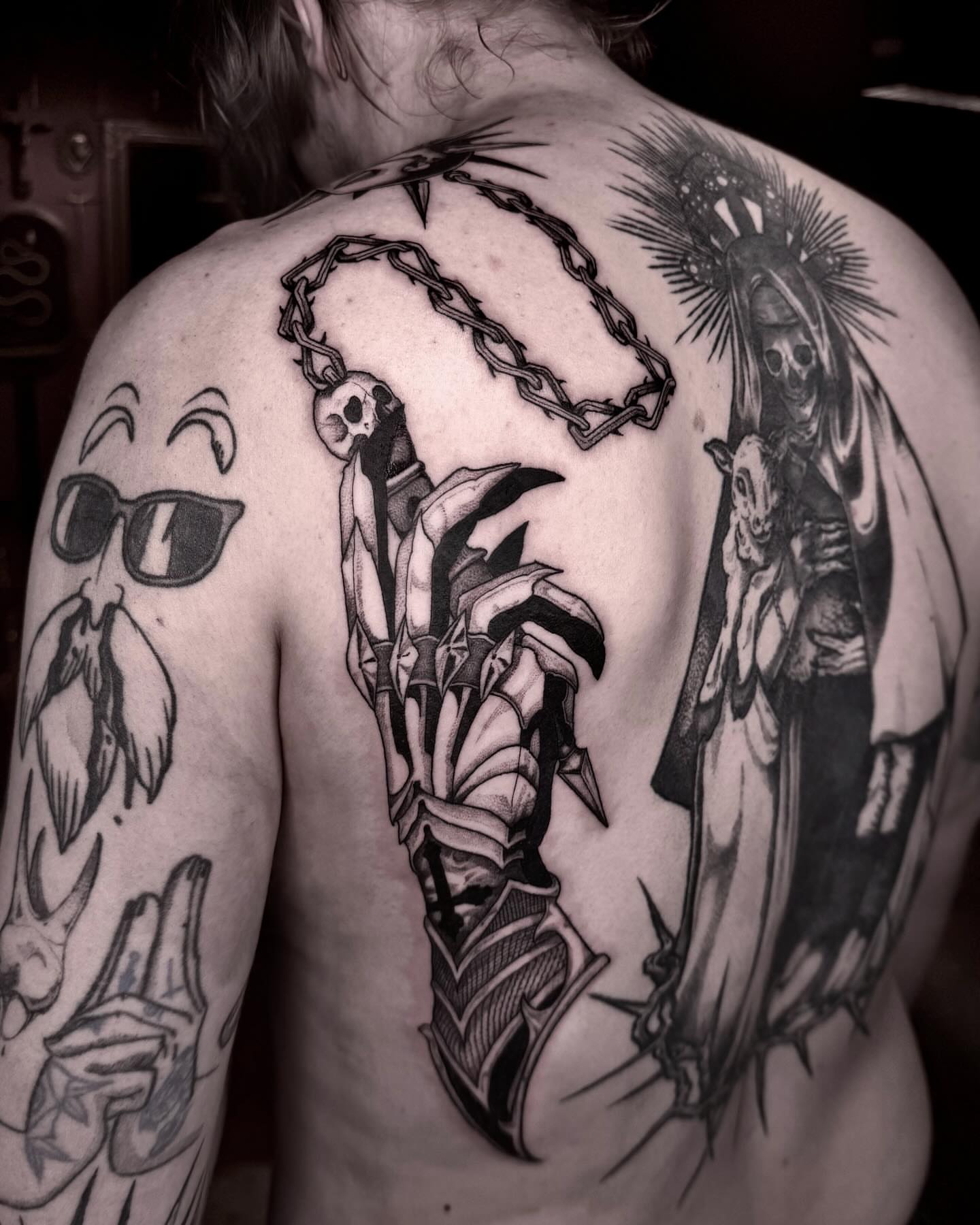 Tattoo by @korztattoo โ black_and_grey