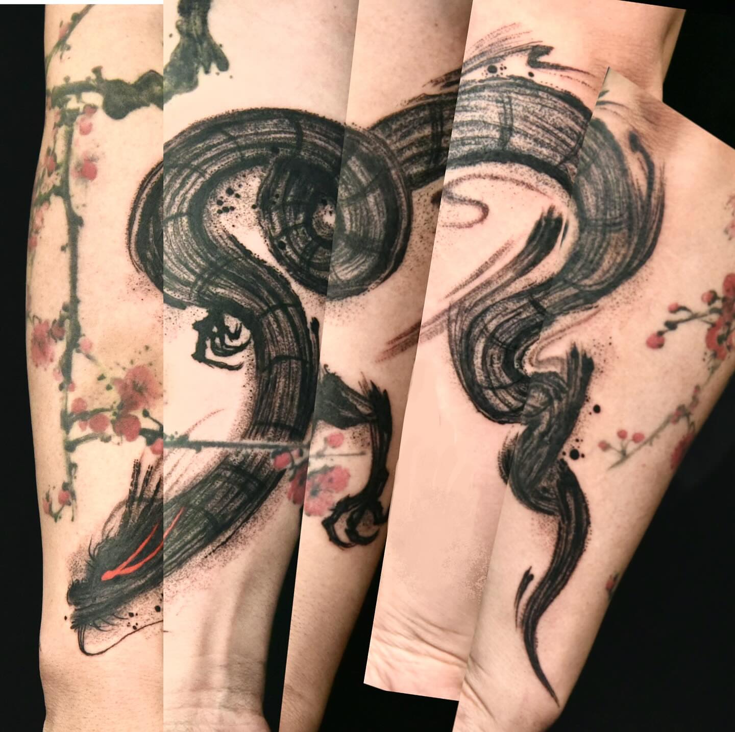 Tattoo by @echo.tattoos — dotwork, black_and_grey