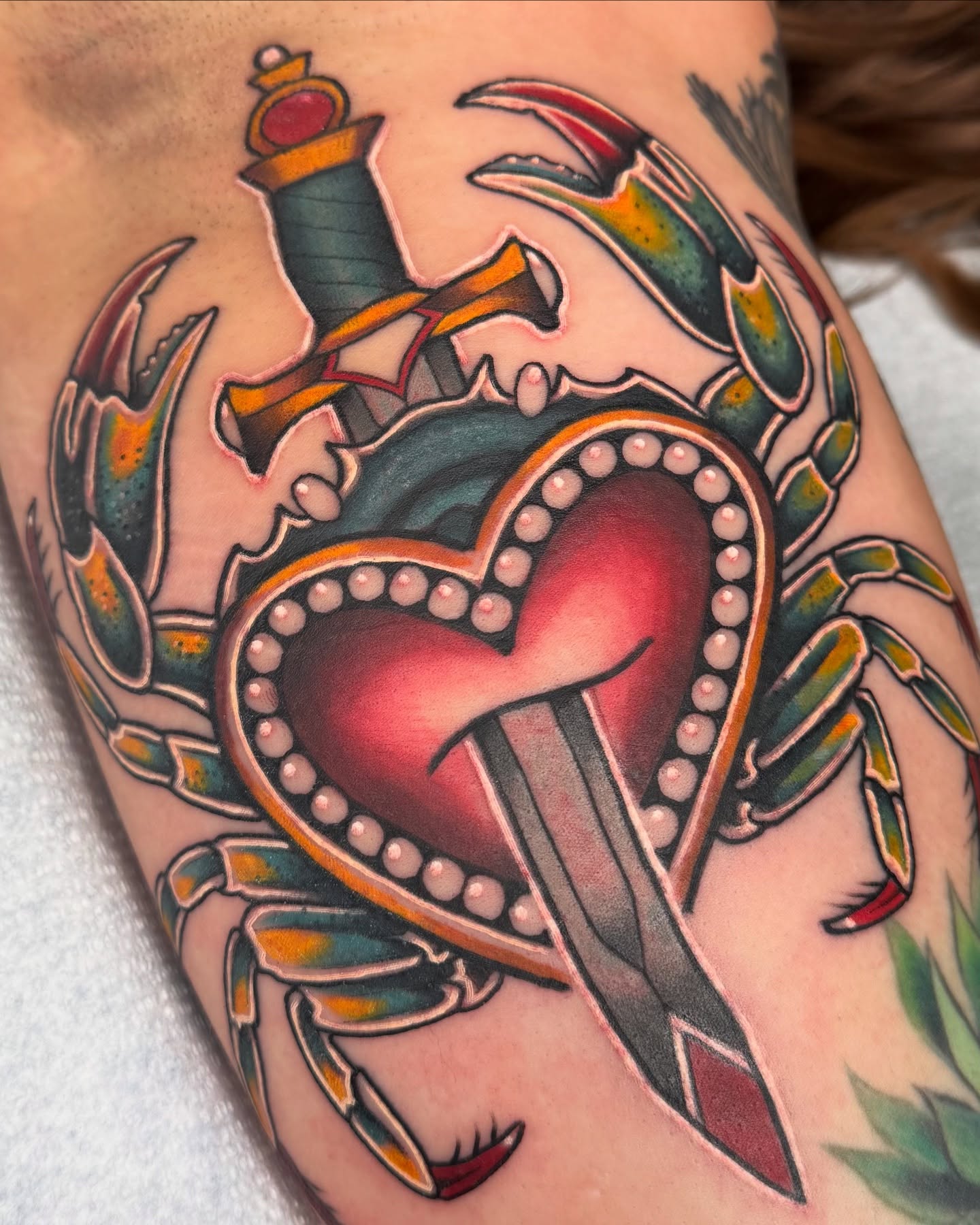 Tattoo by @elliechaseart — american_traditional, trash_polka