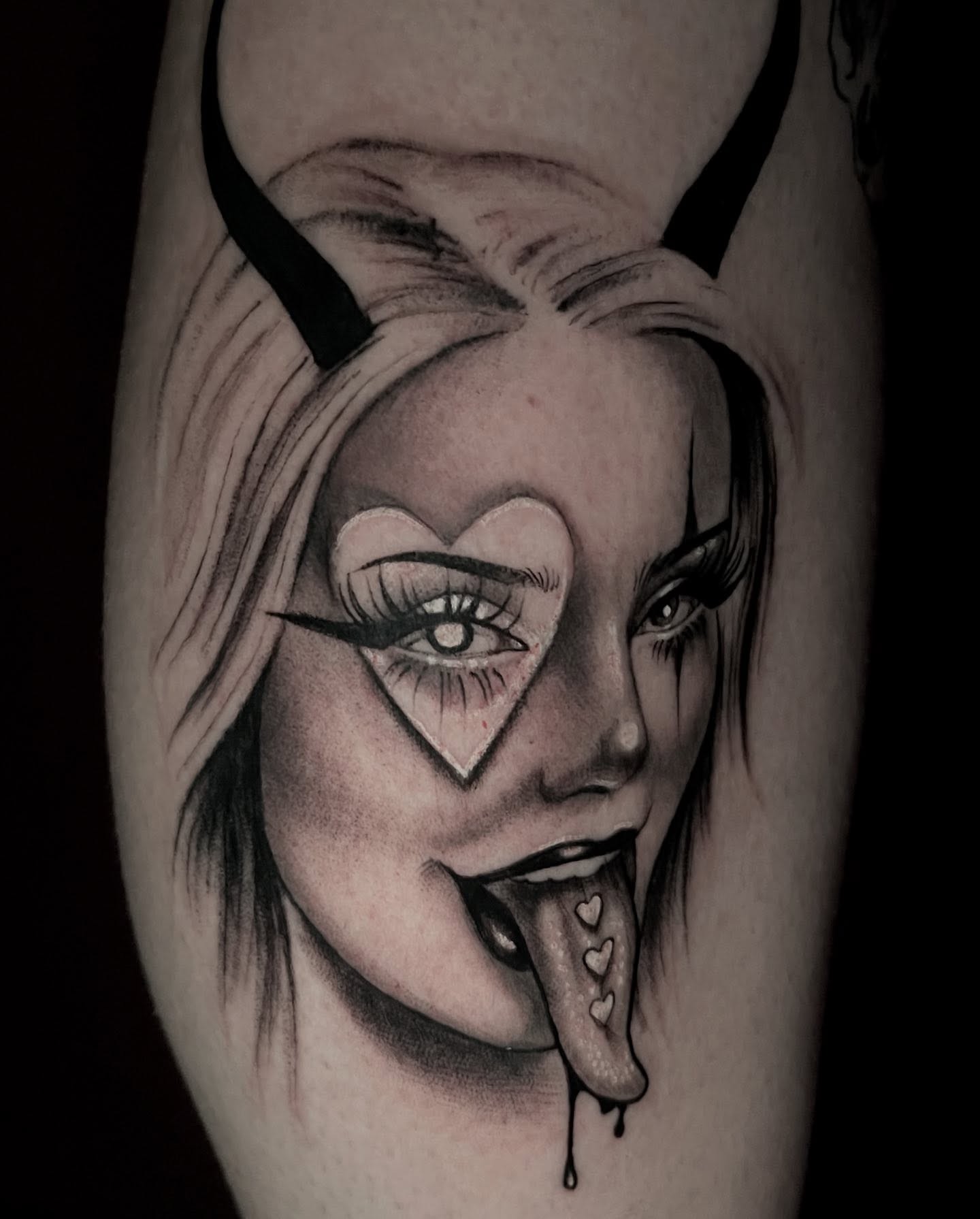 Tattoo by @hollimarieart — black_and_grey, realism