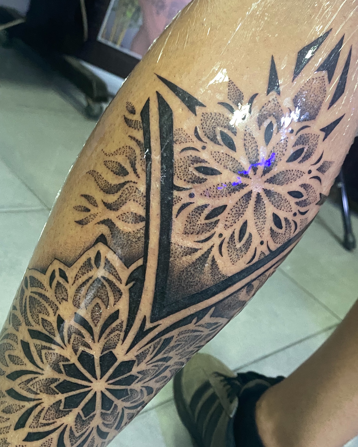 Tattoo by @skins_aj — dotwork, ornamental