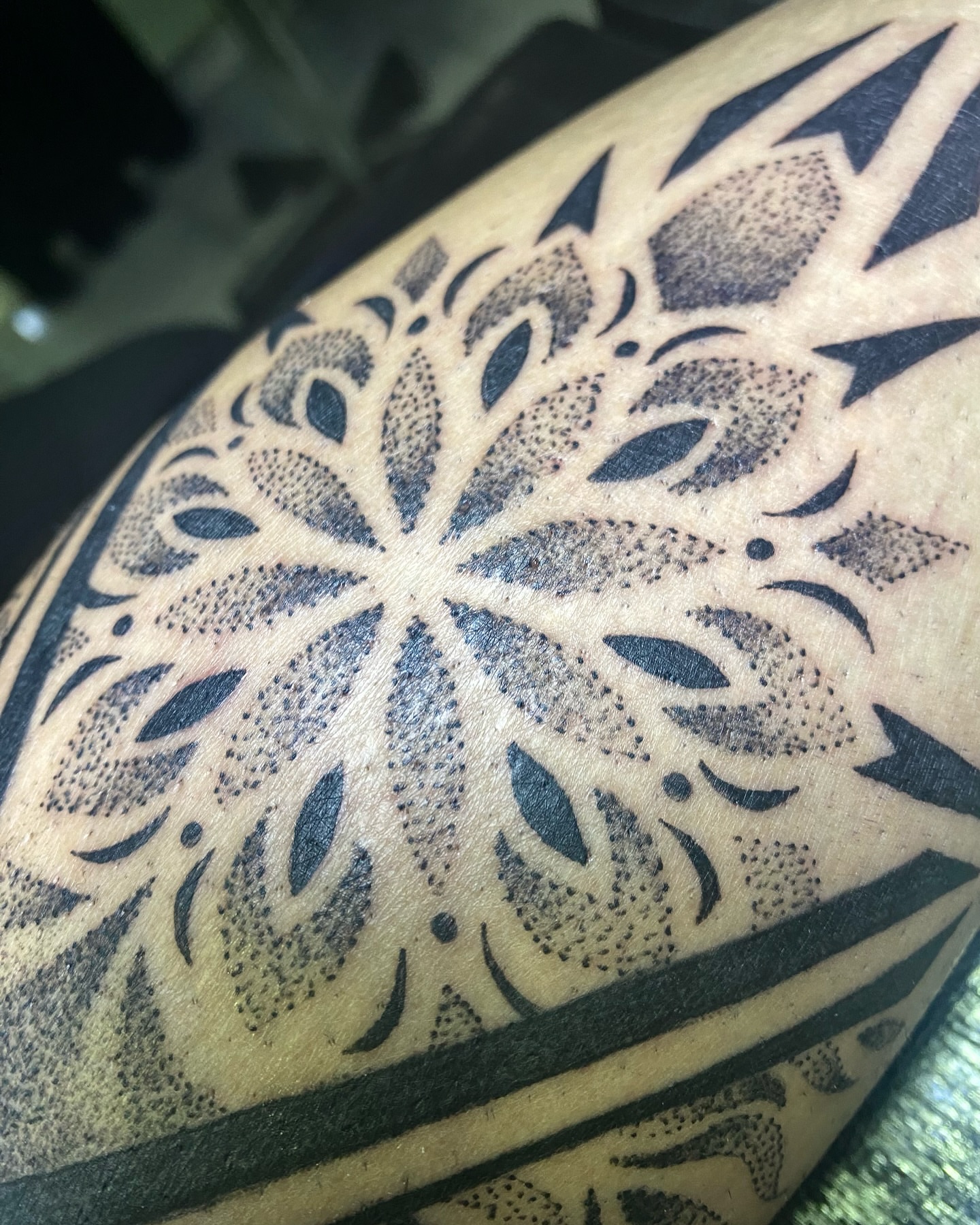 Tattoo by @skins_aj — dotwork