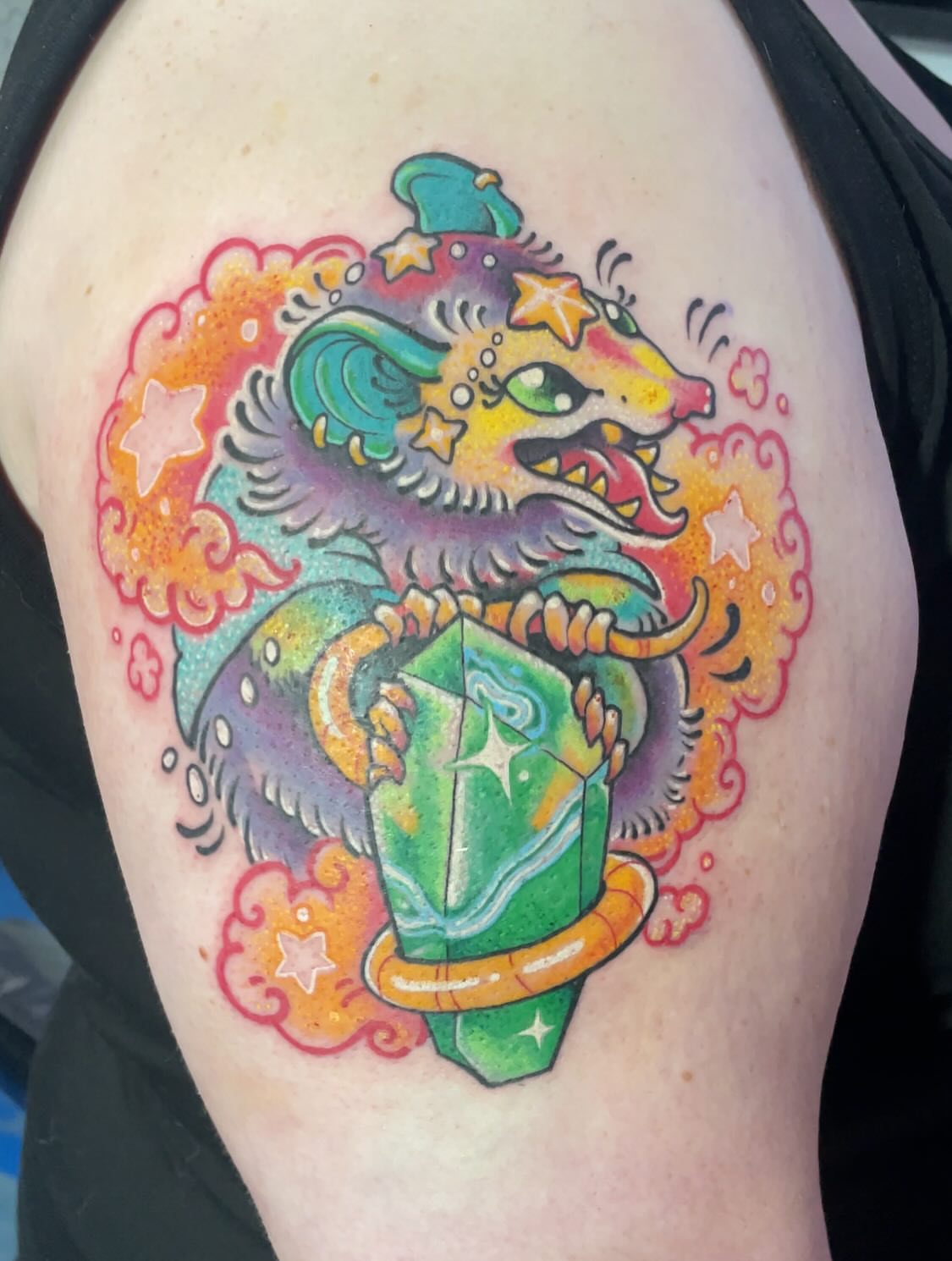 Tattoo by @robinyublind — new_school, geometric